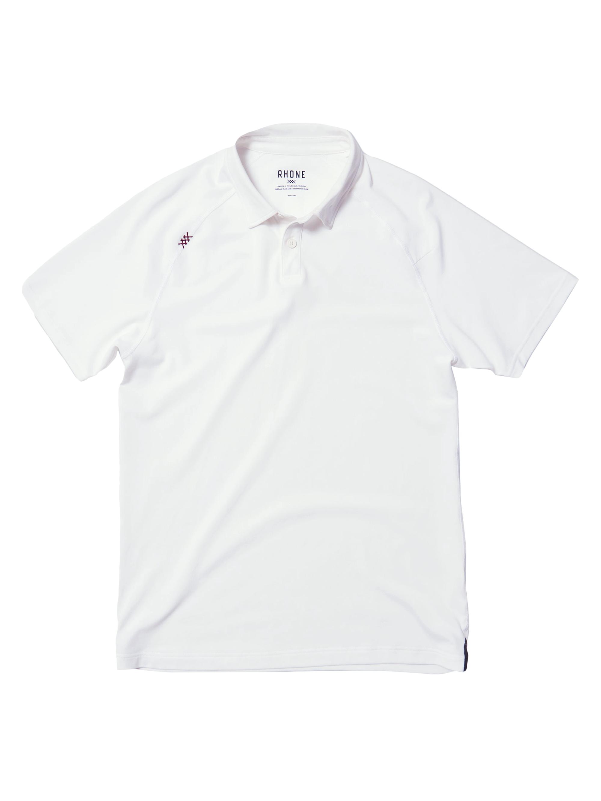 Rhone Men's Delta Piqué Short-Sleeve Polo - White