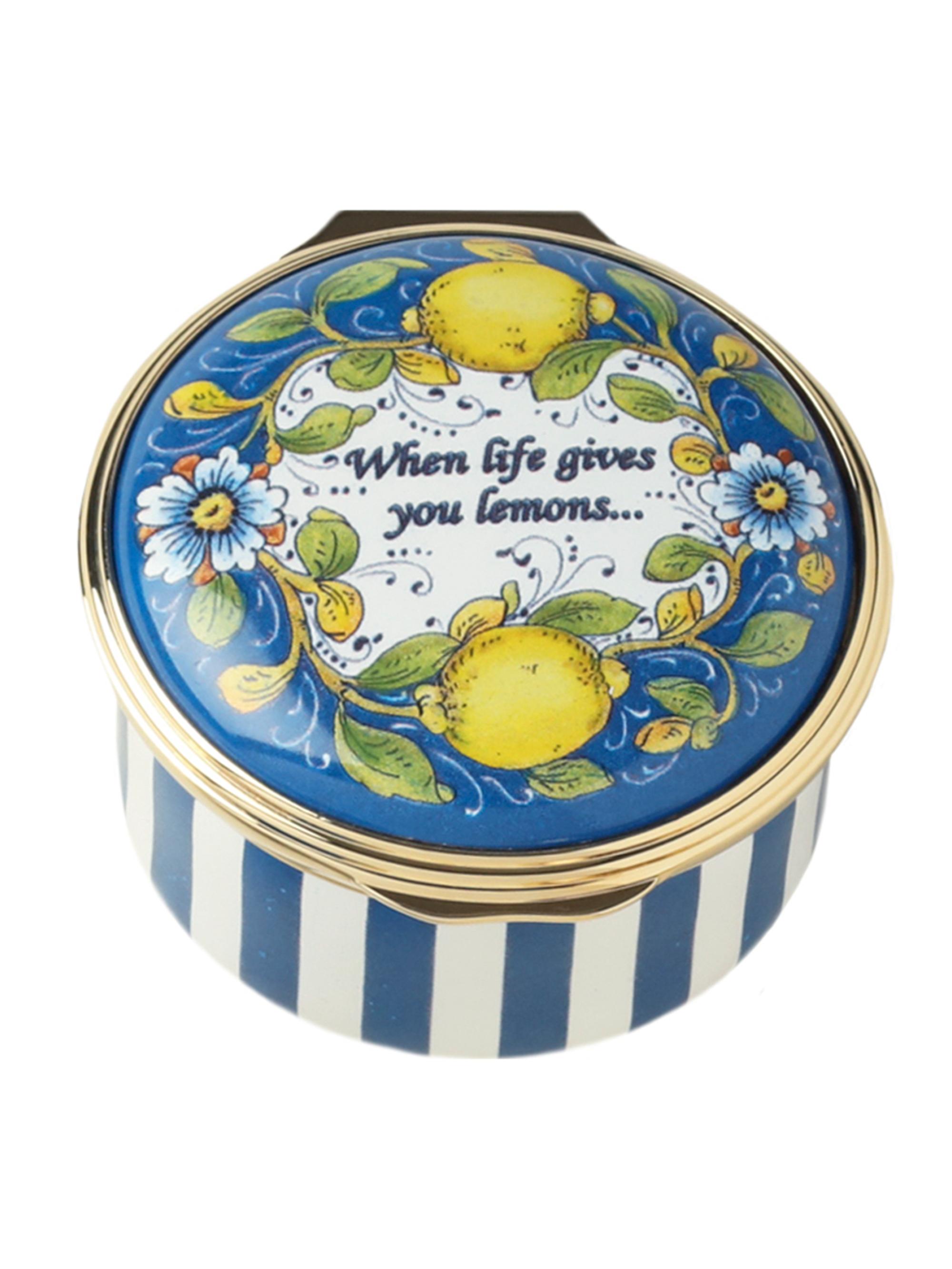 Halcyon Days When Life Gives You Lemons Enamel Box