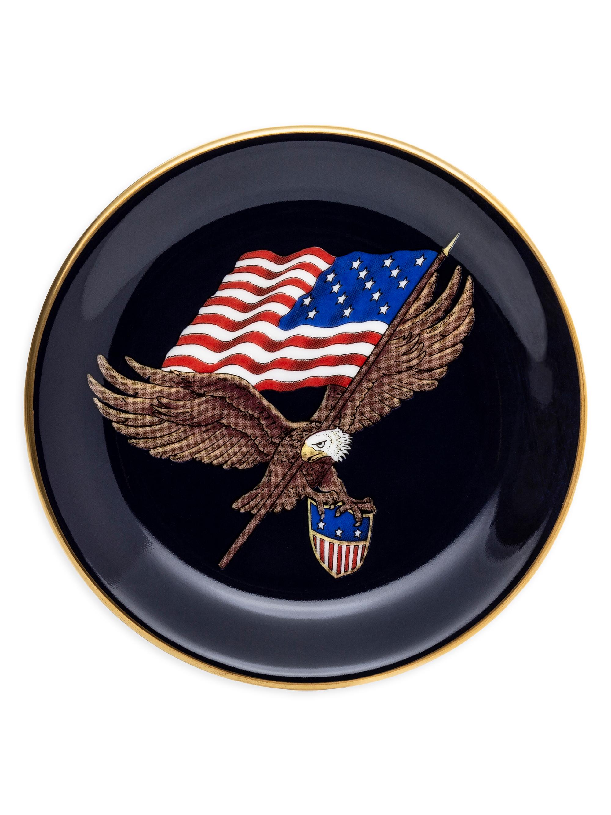 Halcyon Days Star Spangled Banner 4-Piece Coaster Set