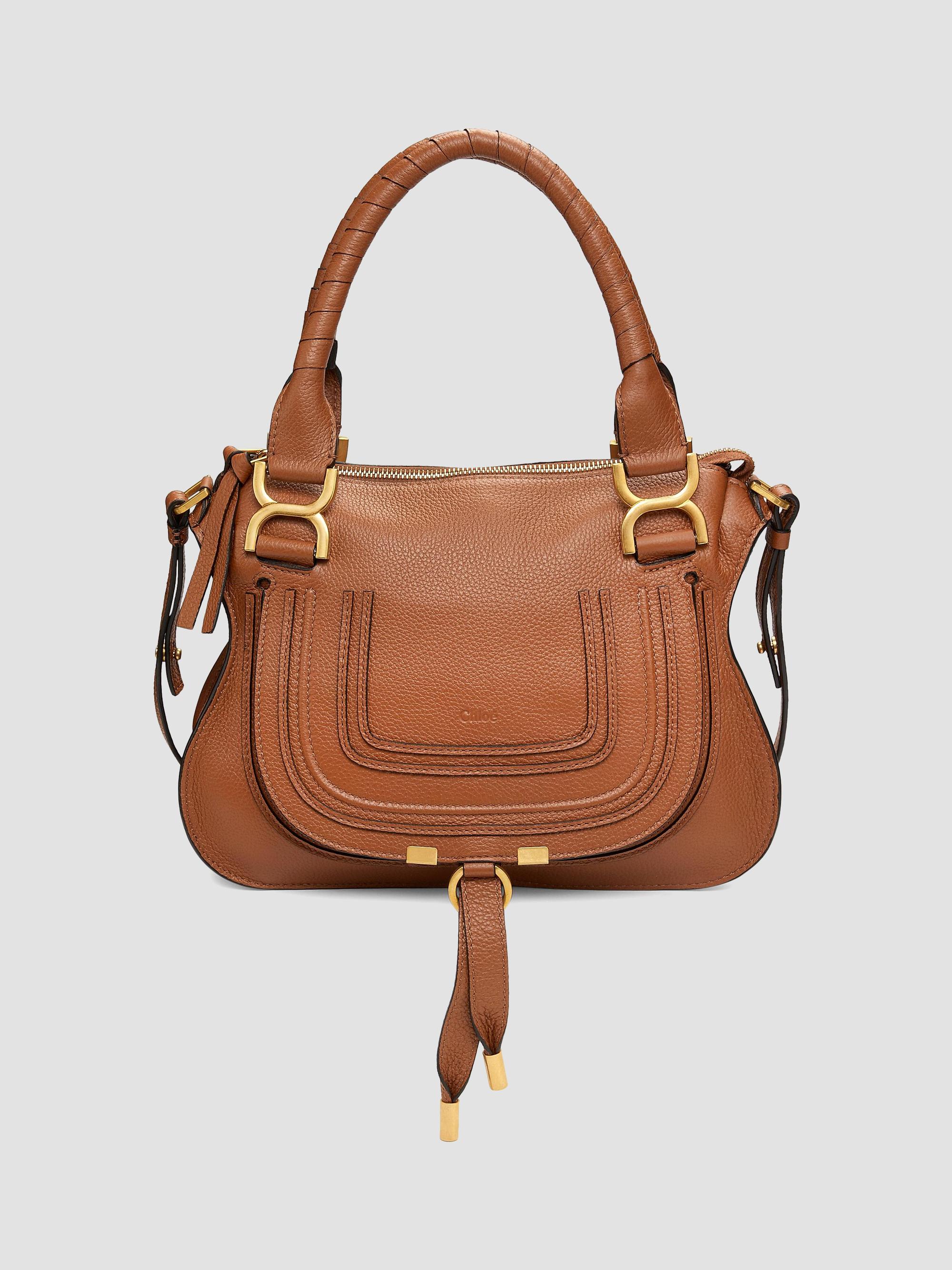 Chloé Women's  Marcie Leather Satchel - Tan | Thumbnail 7