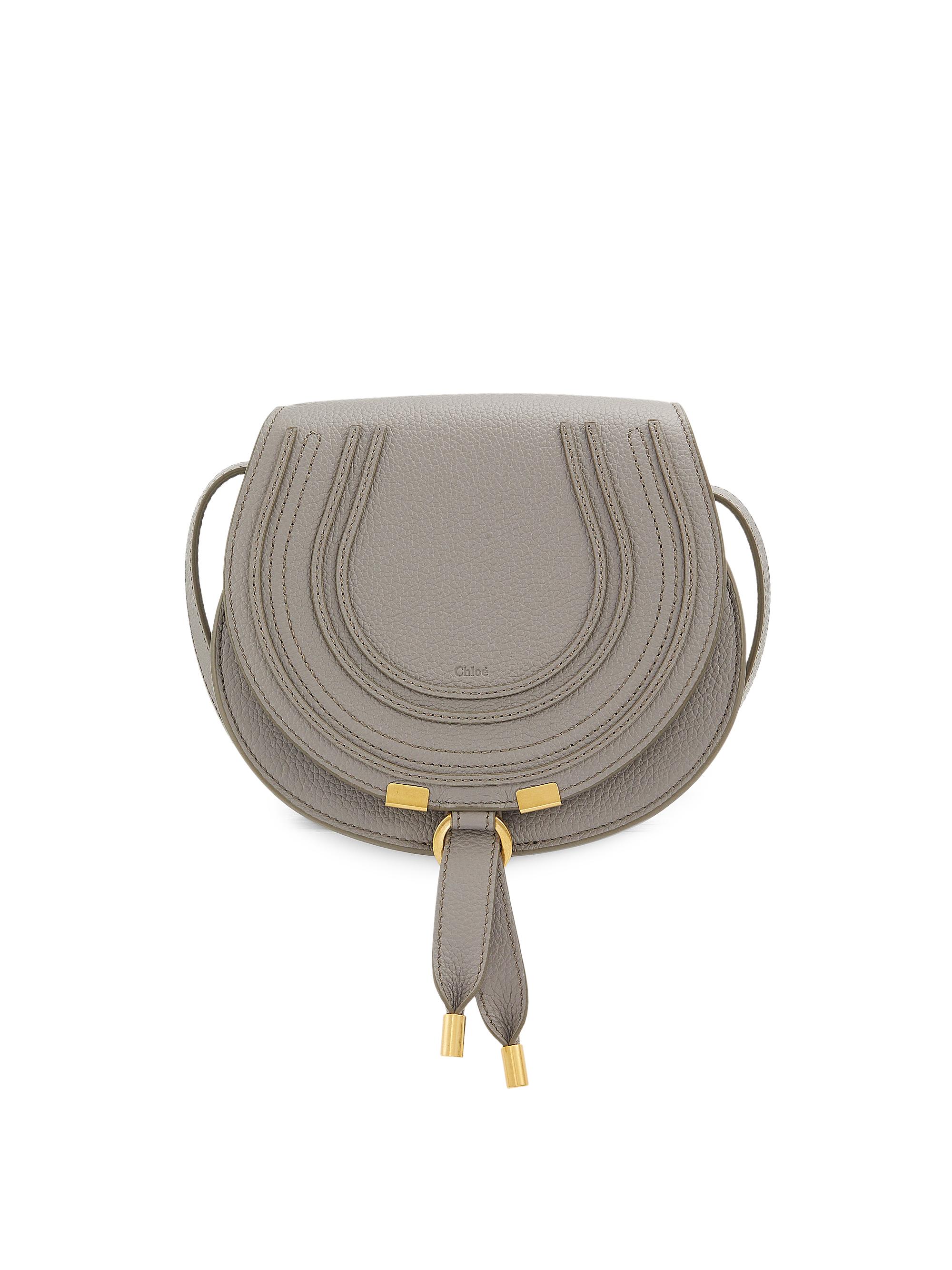 Chloé Women's Mini Marcie Leather Saddle Bag - Cashmere Grey | Thumbnail 5