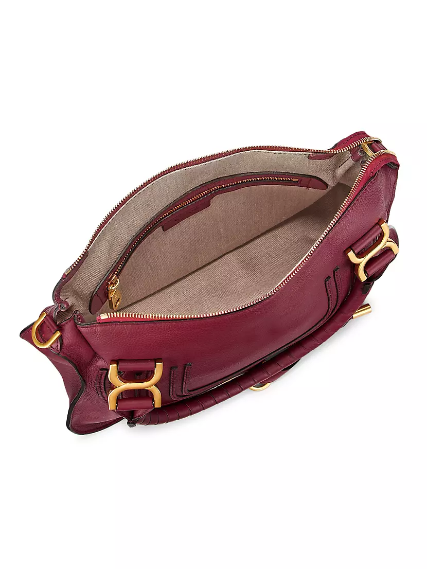 CHLOE #31633 Brown Leather Medium Marcie Flap Shoulder Bag – ALL