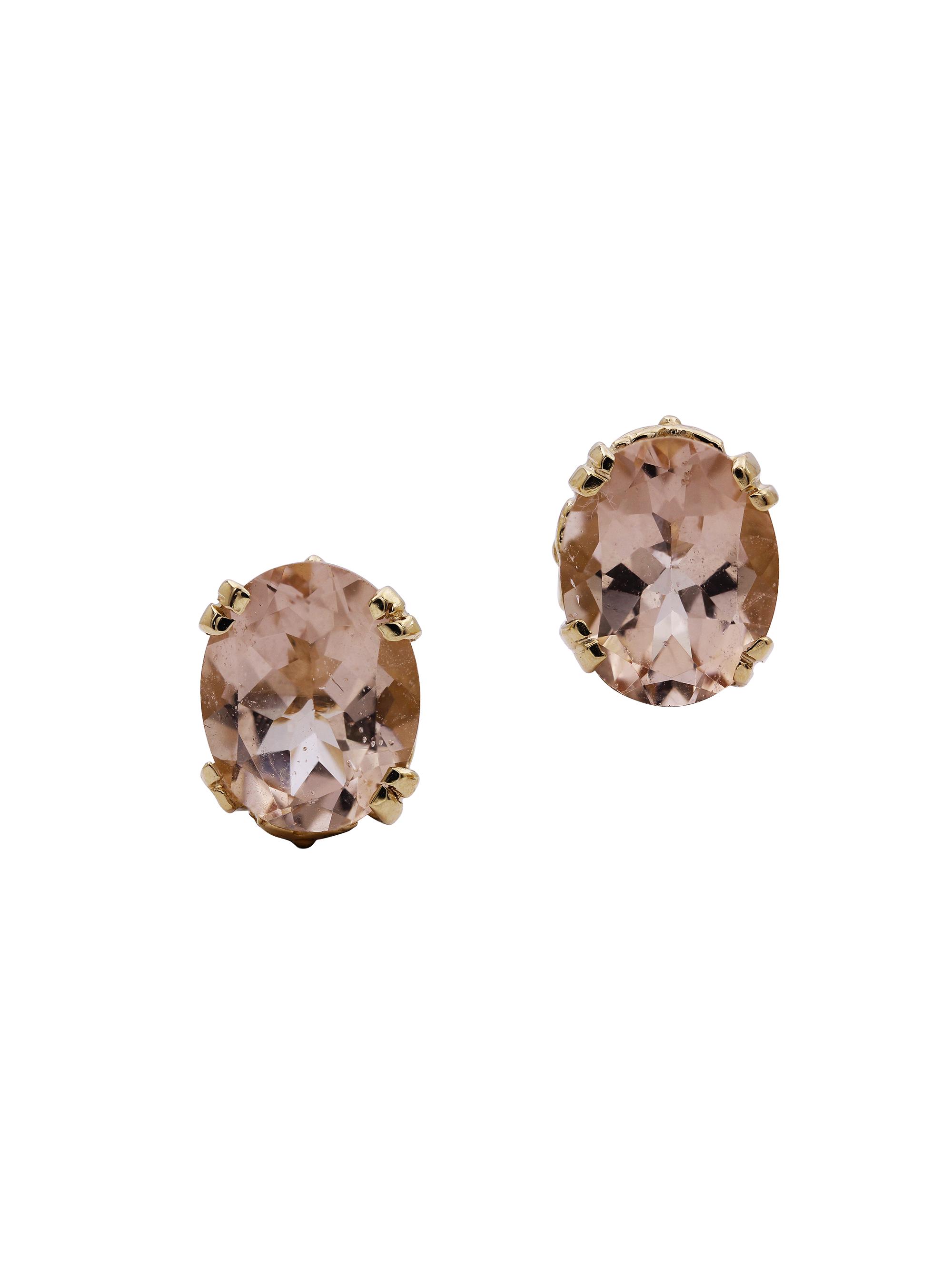 Stephen Dweck Women's Luxury 18K Gold & Morganite Stud Earrings - Morganite