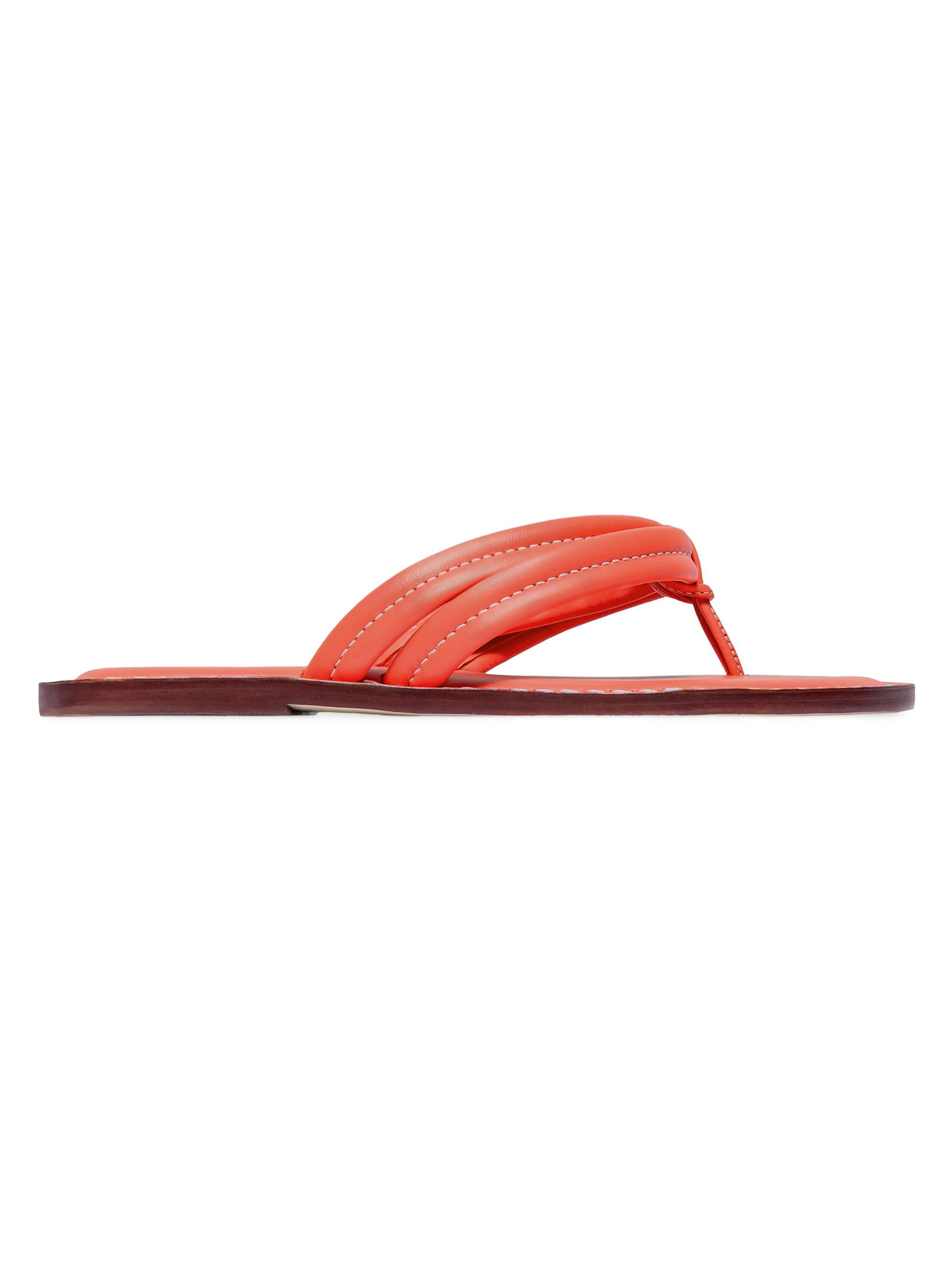 Bernardo Women's Miami Leather Thong Sandals - Sunset Orange