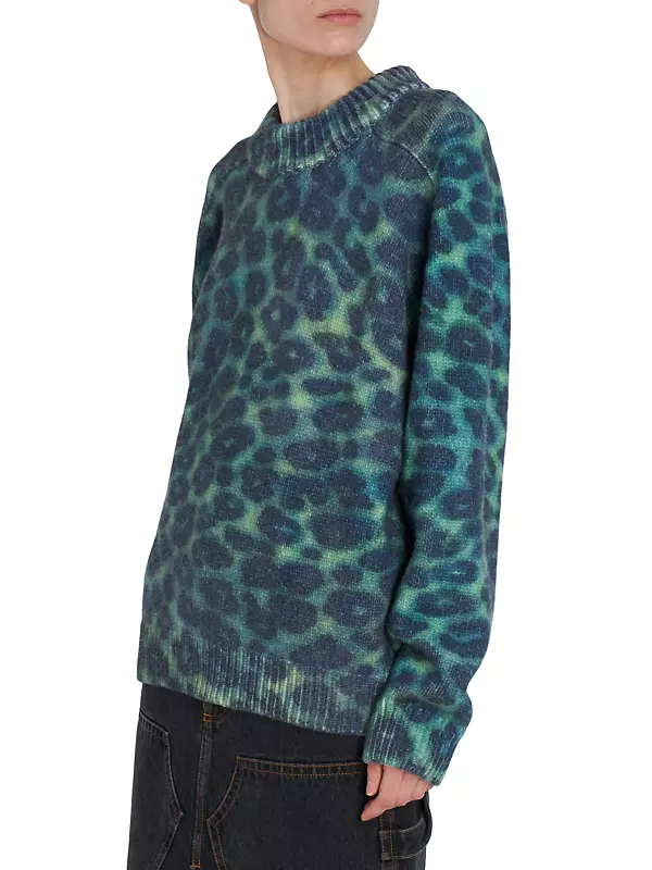 Shop Meryll Rogge Leopard Crewneck Sweater