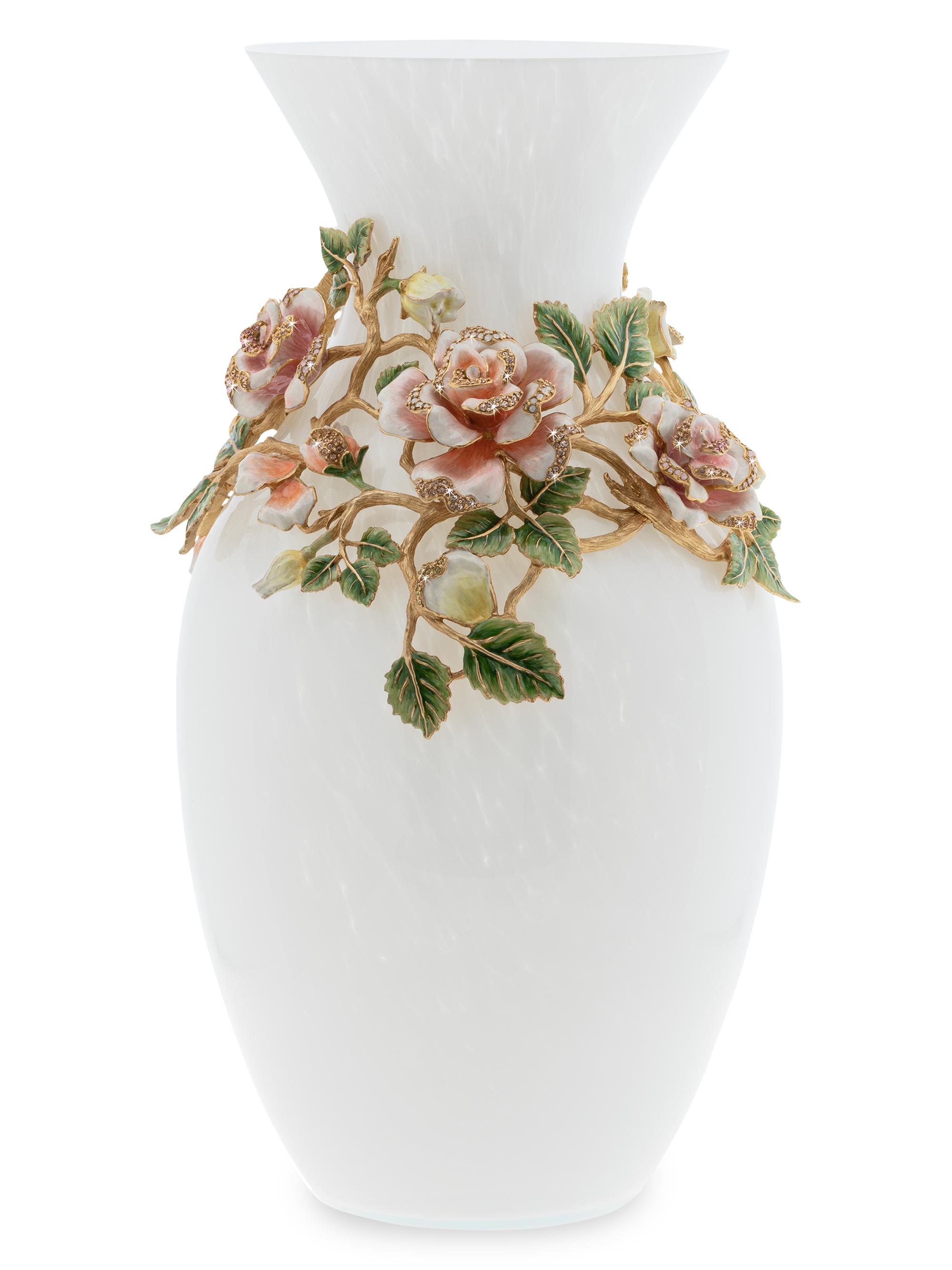 Jay Strongwater Gabrielle Rose Grand Vase