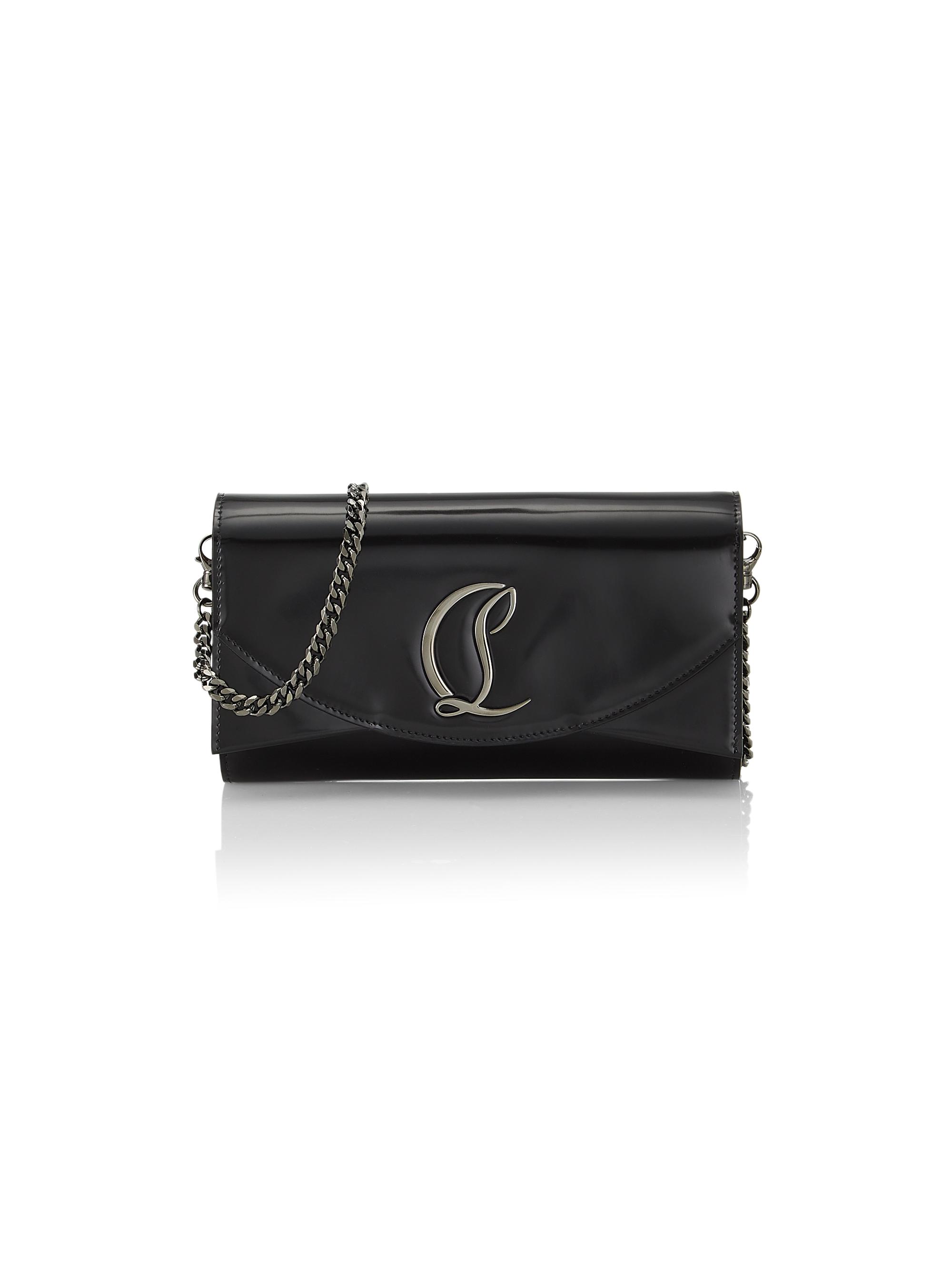 Christian Louboutin Women's Loubi54 Leather Wallet-On-Chain - Black Gunmetal