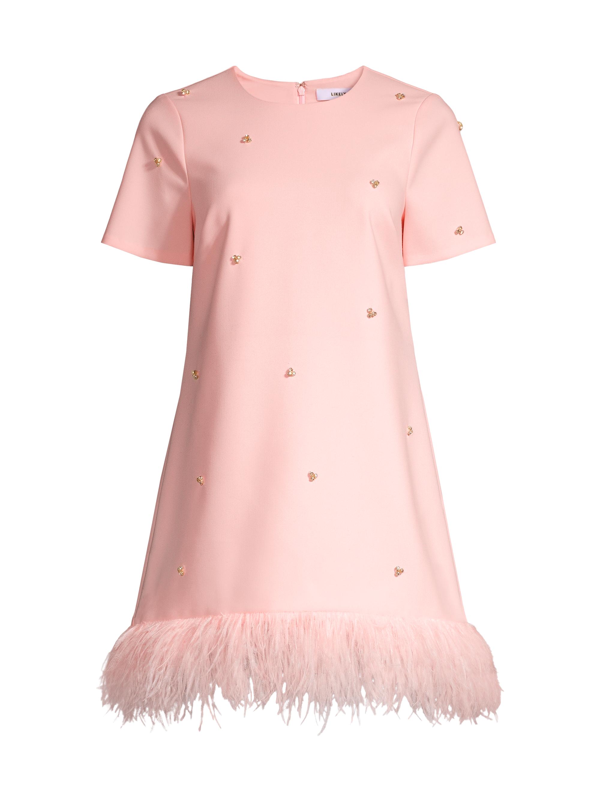 Likely Women's Marullo Feather-Trimmed Minidress - Rose Shadow