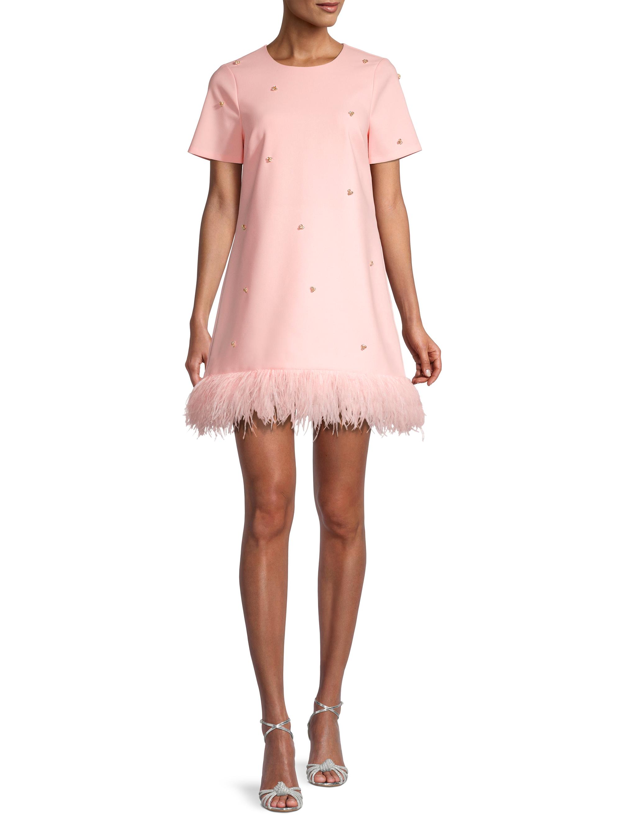 iridescent long dress Portia and Scarlett Iridescent Applique Dress PS24316