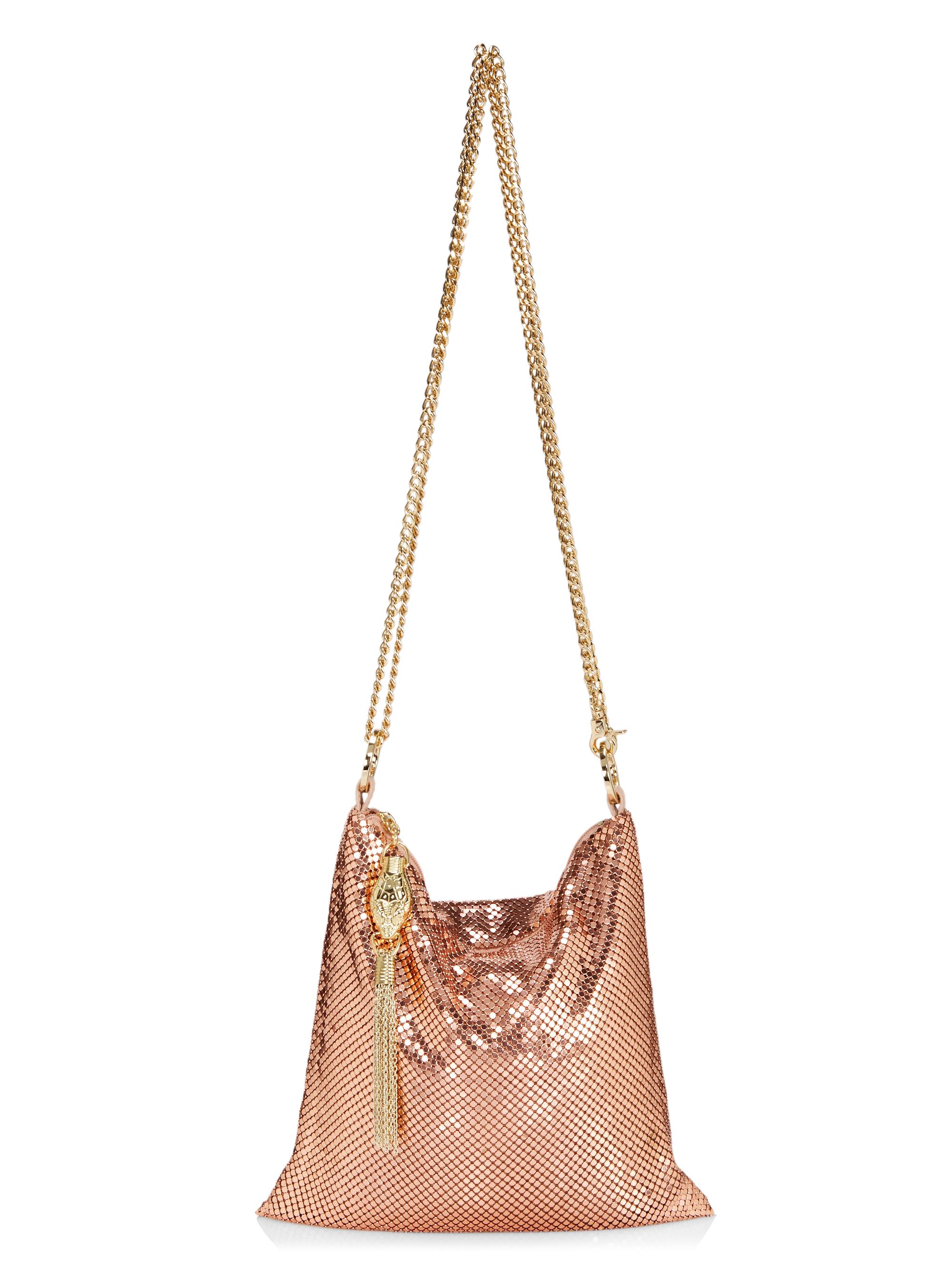 Whiting & Davis Women's Snakehead Ibiza Chainmail Bag - Blush