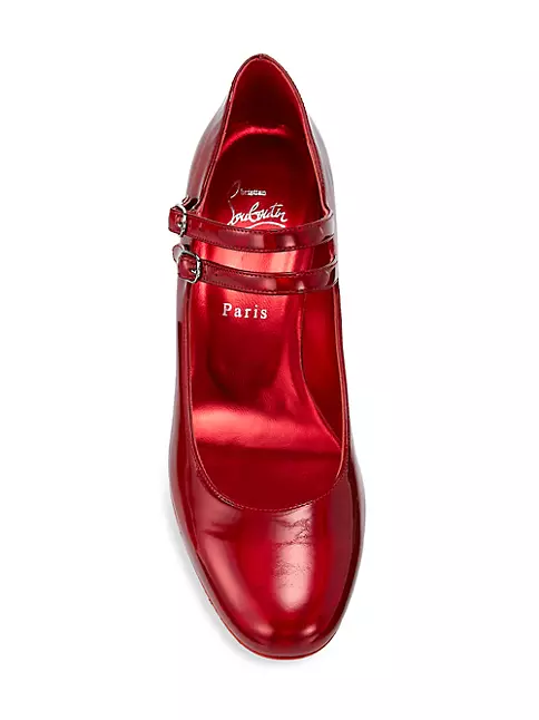 CHRISTIAN LOUBOUTIN Miss Jane Patent Red Sole Pumps - We Select