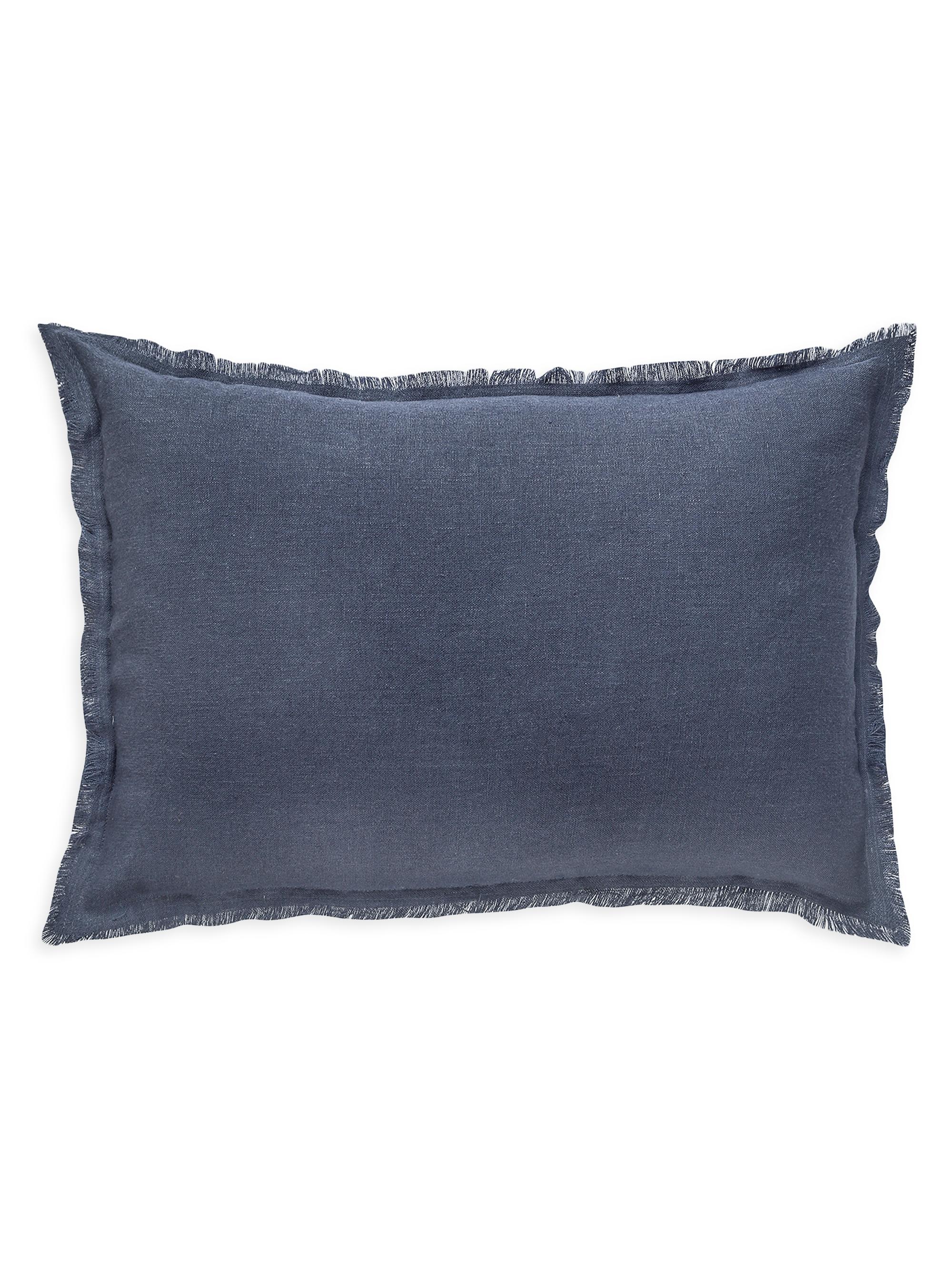 Anaya So Soft Linen Down Pillow - Navy Blue