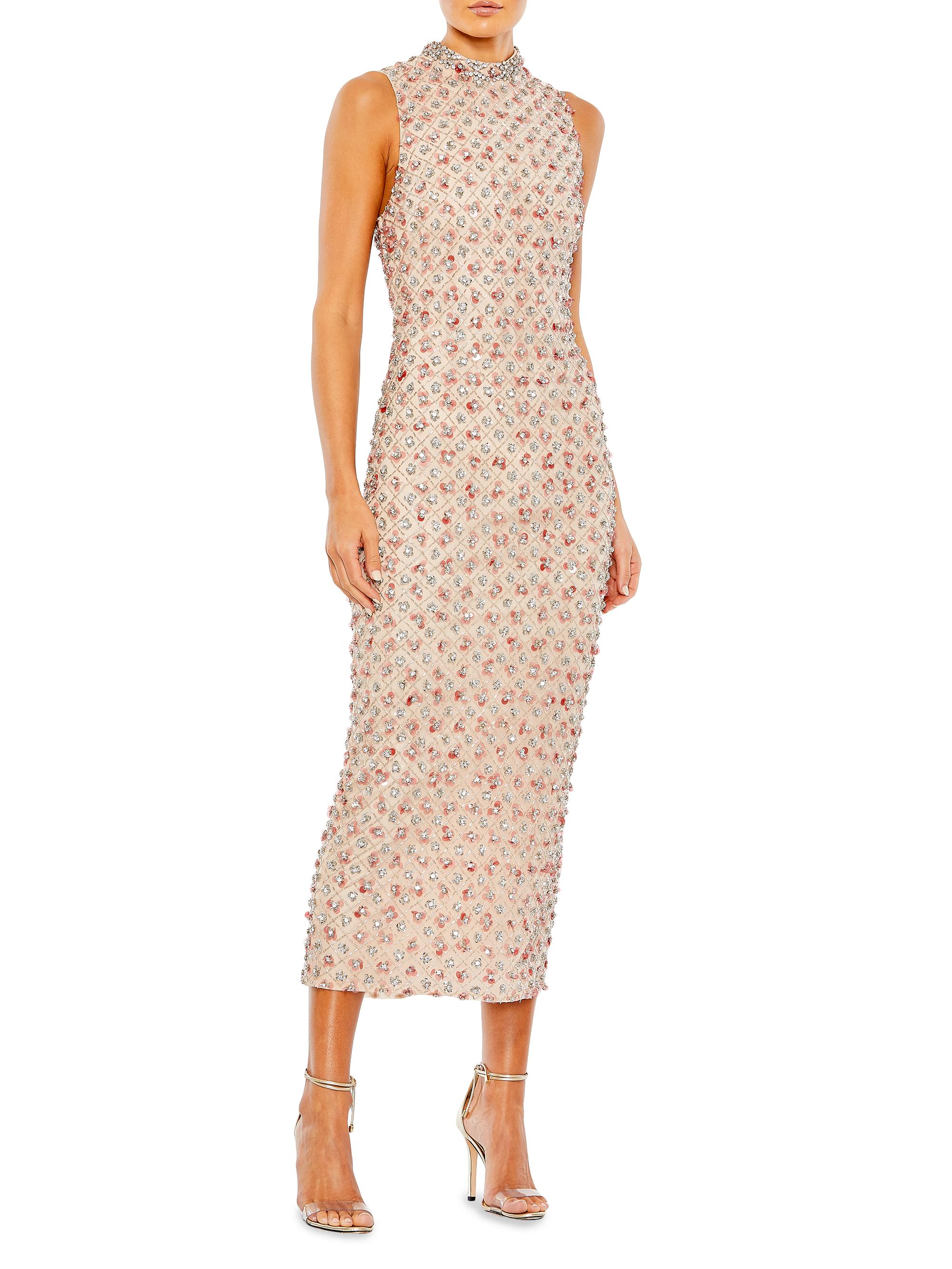 Mac Duggal Women's Embellished Column Gown - Charcoal