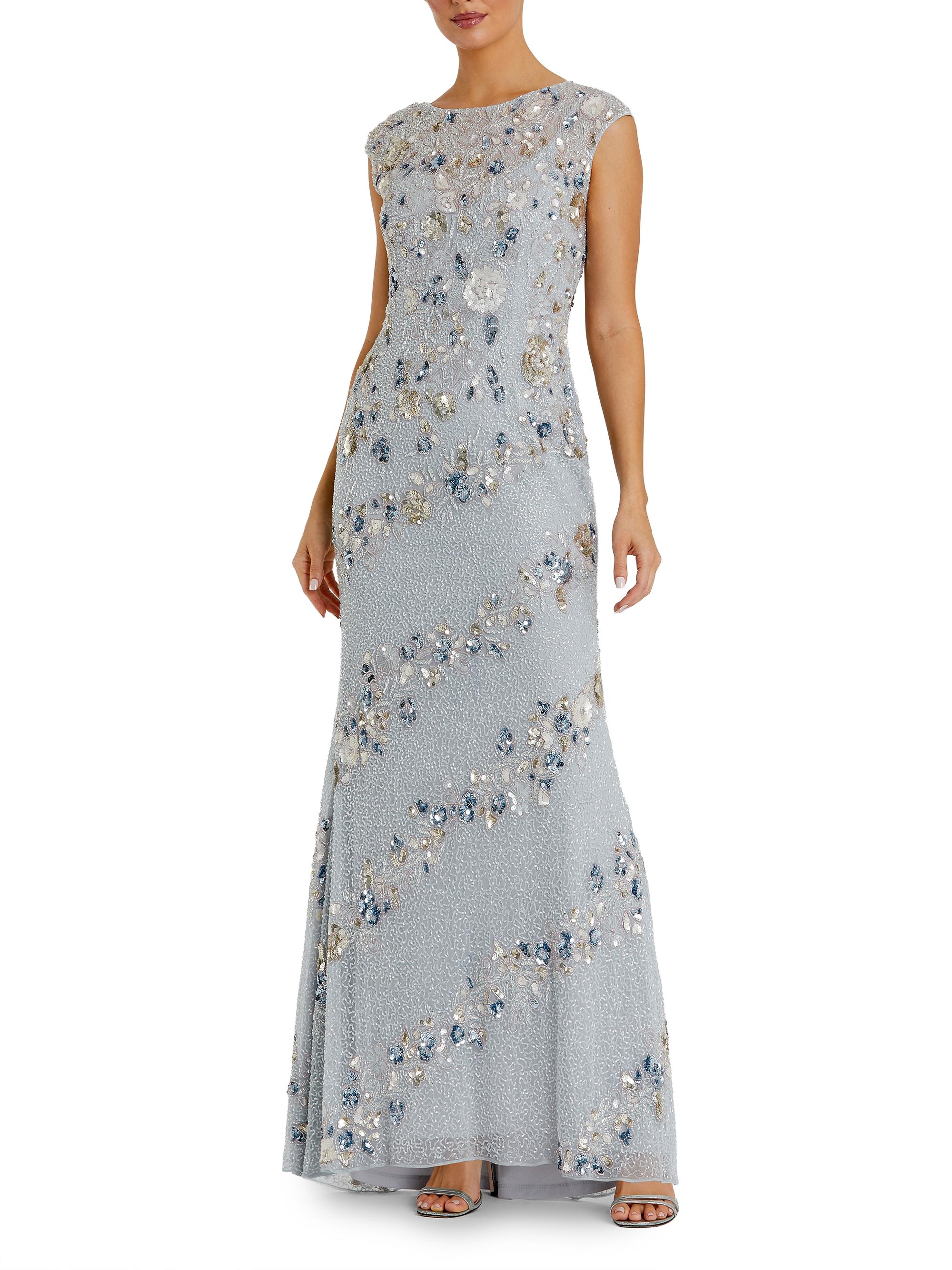 Mac Duggal Women's Beaded Trumpet Gown - Powder Blue