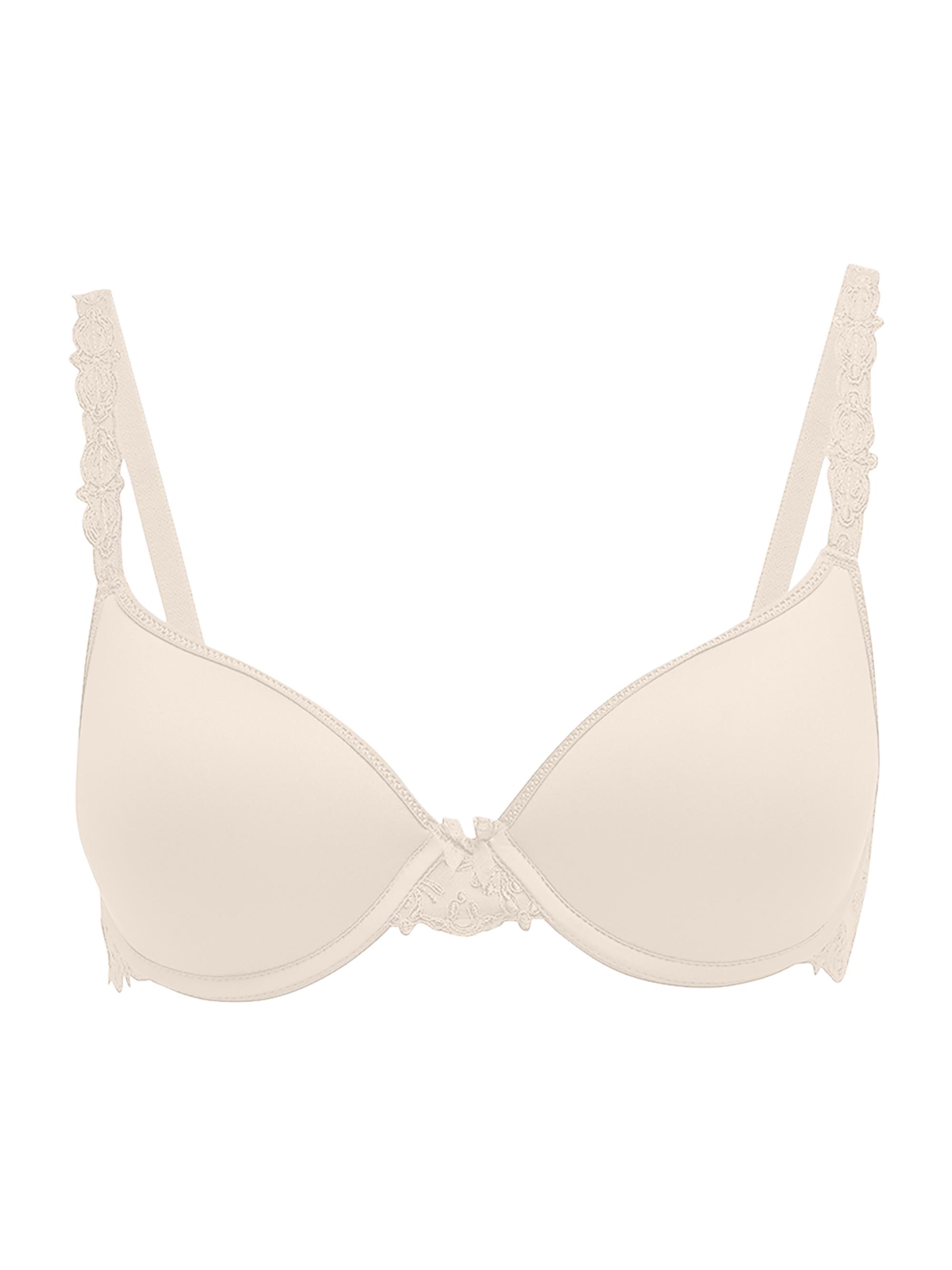Chantelle Women's Smooth Custom-Fit Lace Trim Bra - Beige