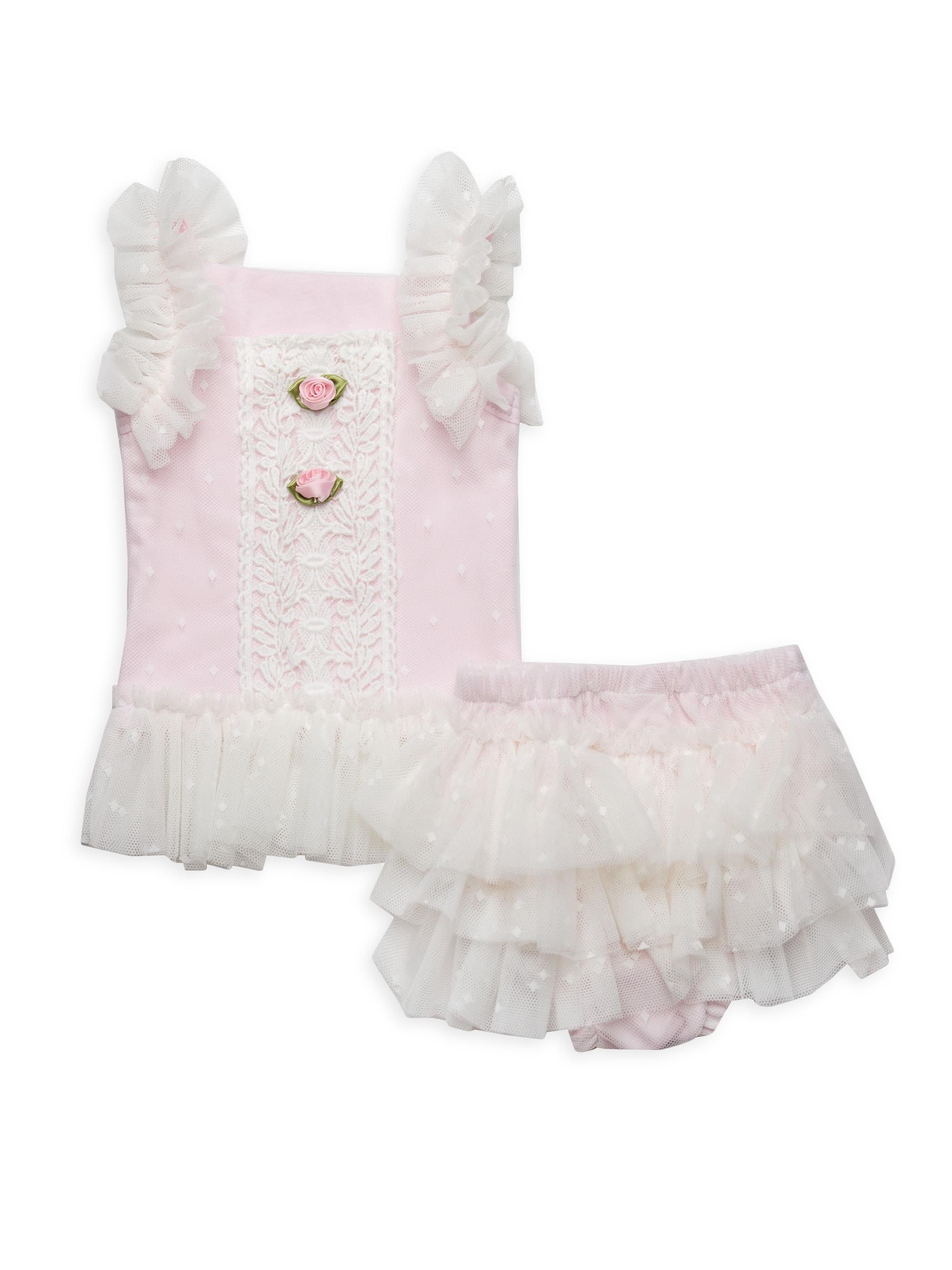 Haute Baby Baby Girl's 2-Piece Grace Top & Bloomers Set - Pink 12 Months