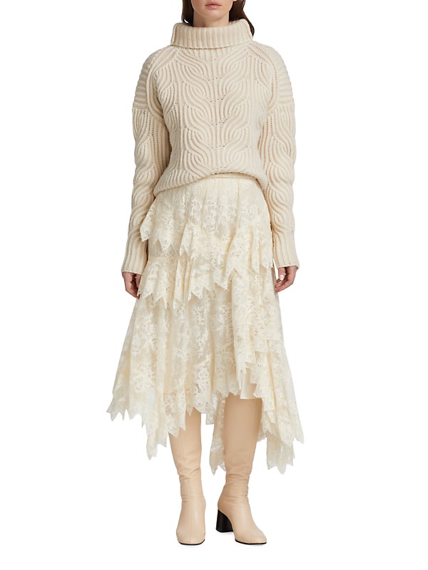 Shop Zimmermann Lace Asymmetric Midi-Skirt | Saks Fifth Avenue Shop Zimmermann Lace Asymmetric Midi-Skirt | Saks Fifth Avenue