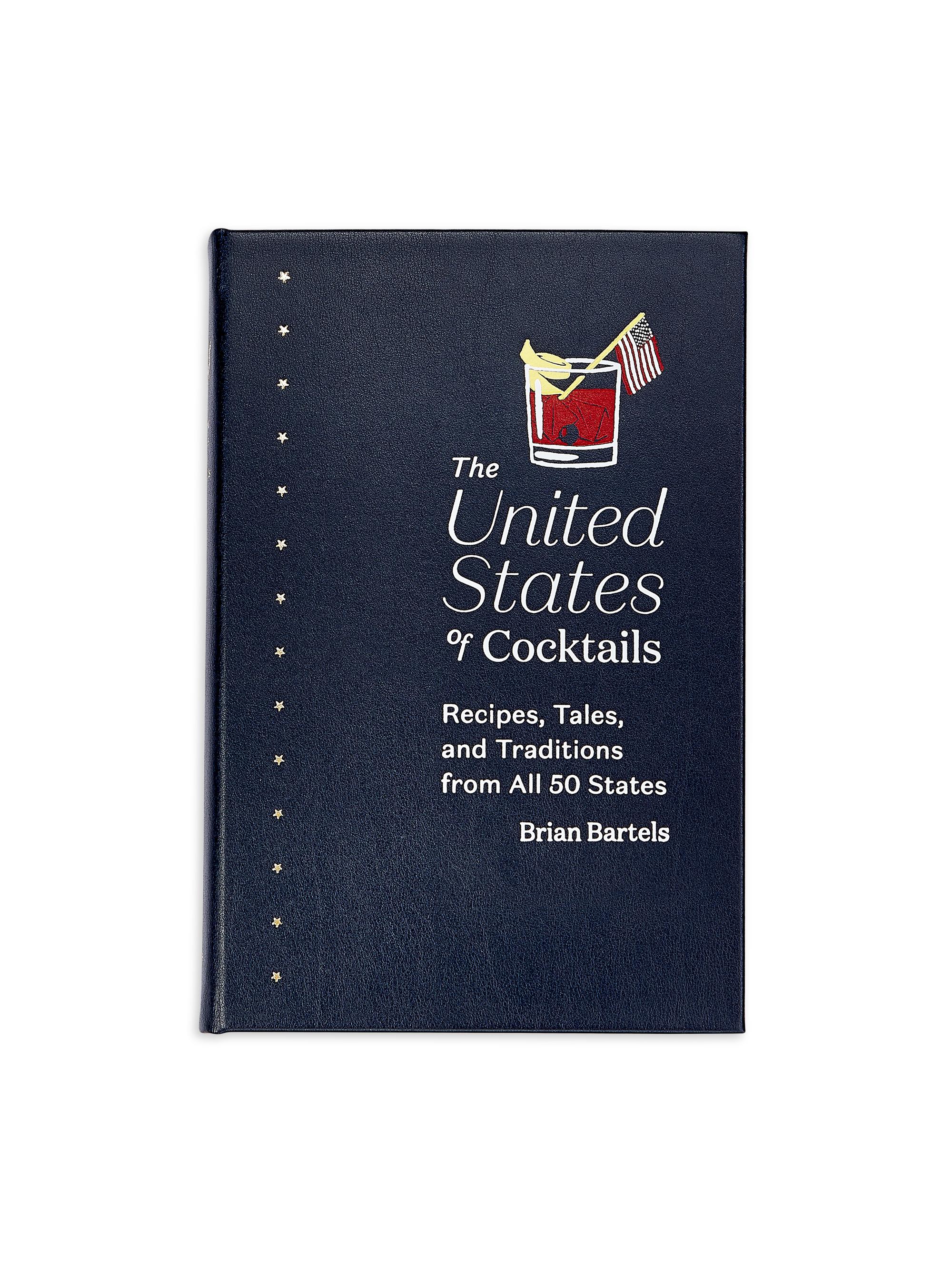 Graphic Image ''The United States Of Cocktails''Leather-Bound Book - Navy