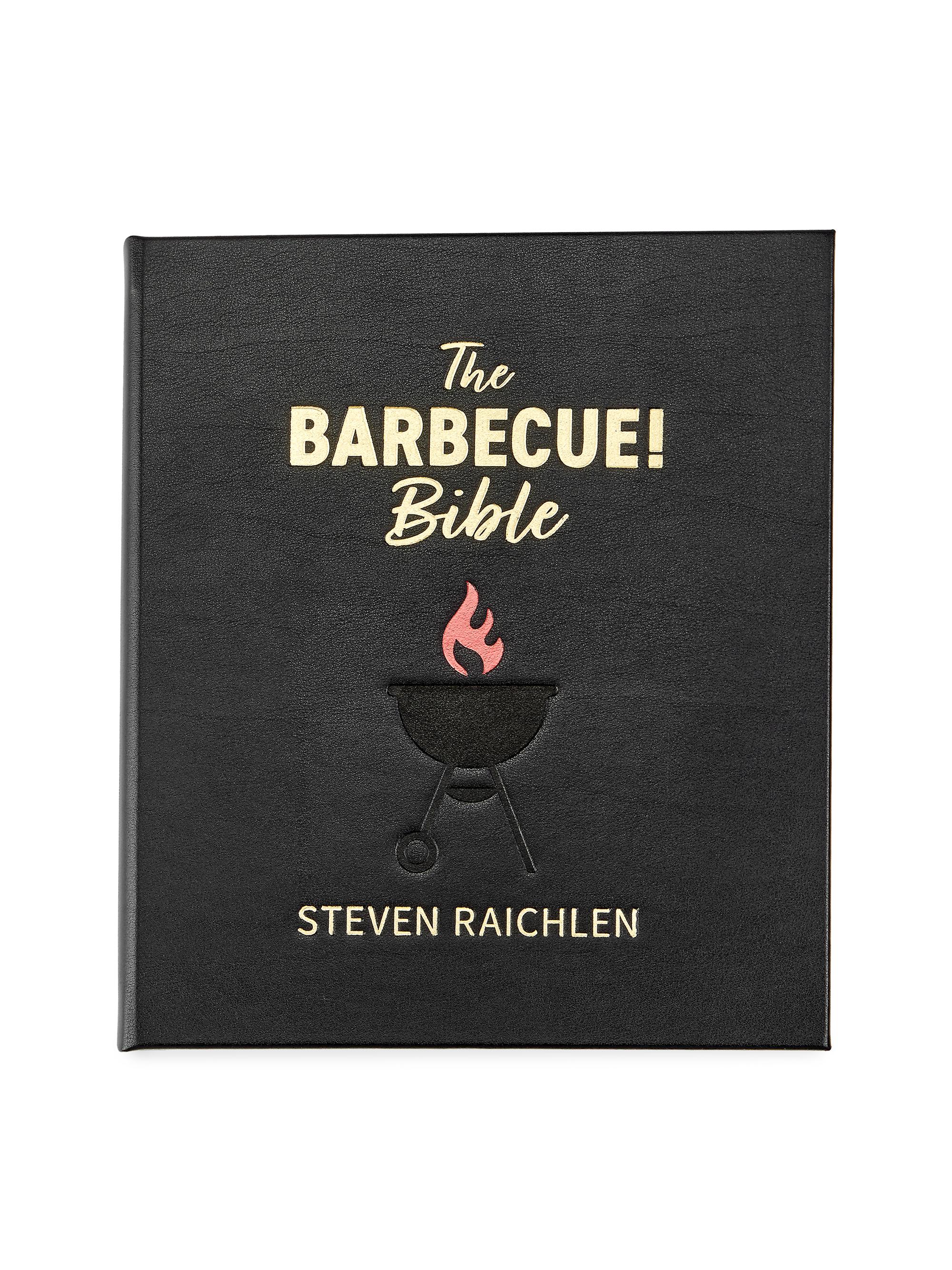 Graphic Image ''The Barbecue! Bible''Leather-Bound Book - Black