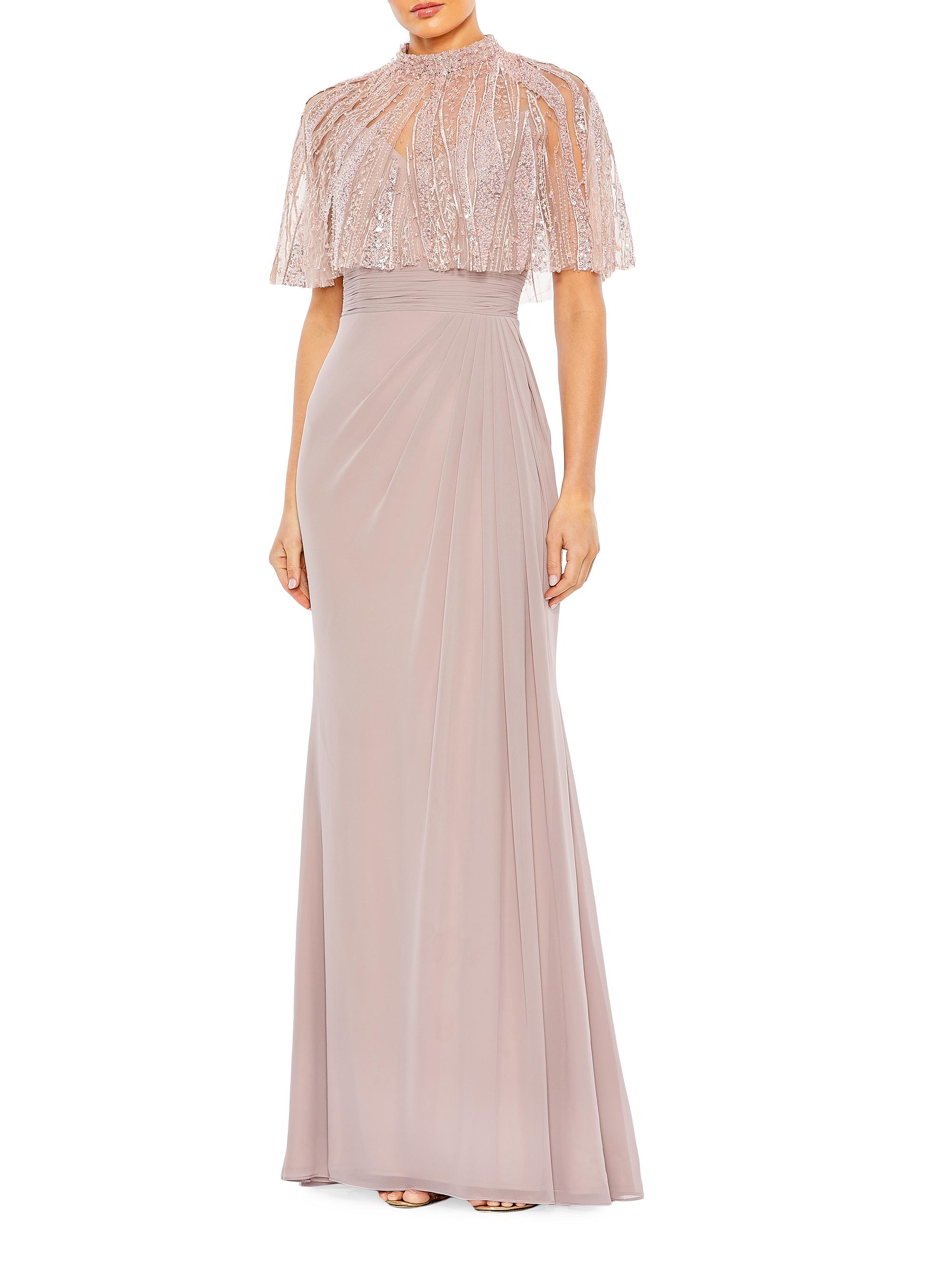 Mac Duggal Women's Embellished Butterfly-Sleeve Gown - Rose