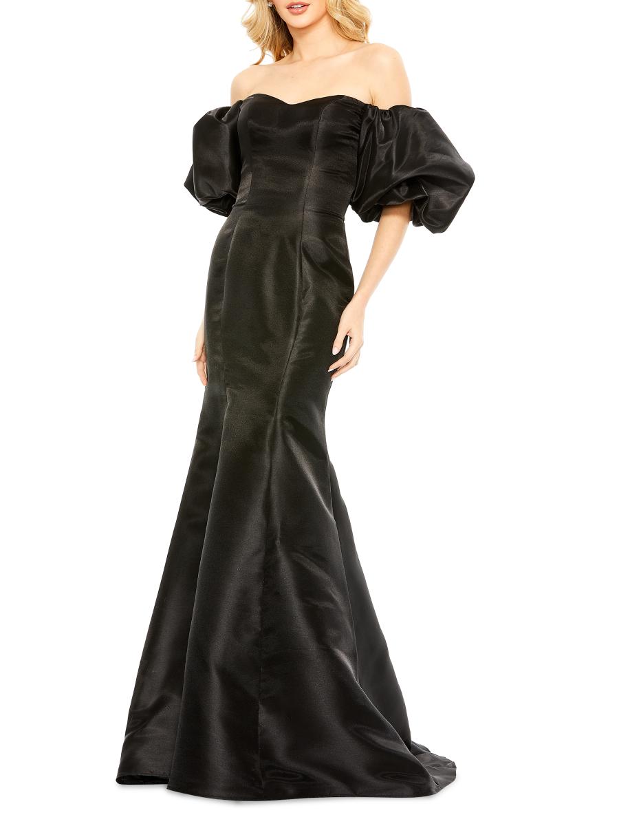 Mac Duggal Sweetheart Off-The-Shoulder Puff-Sleeve Gown