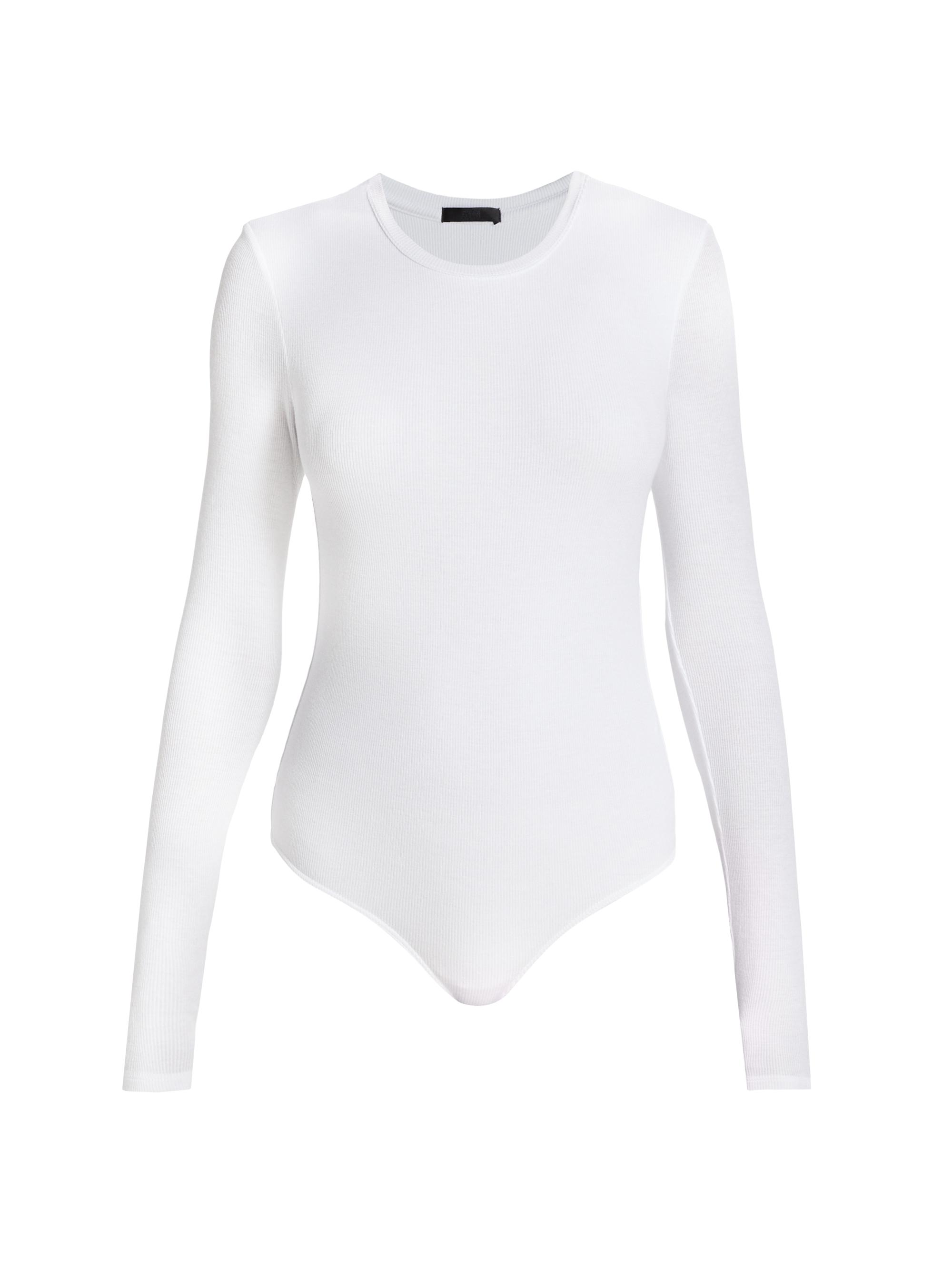 ATM Anthony Thomas Melillo Women's Long Sleeved Bodysuit - White