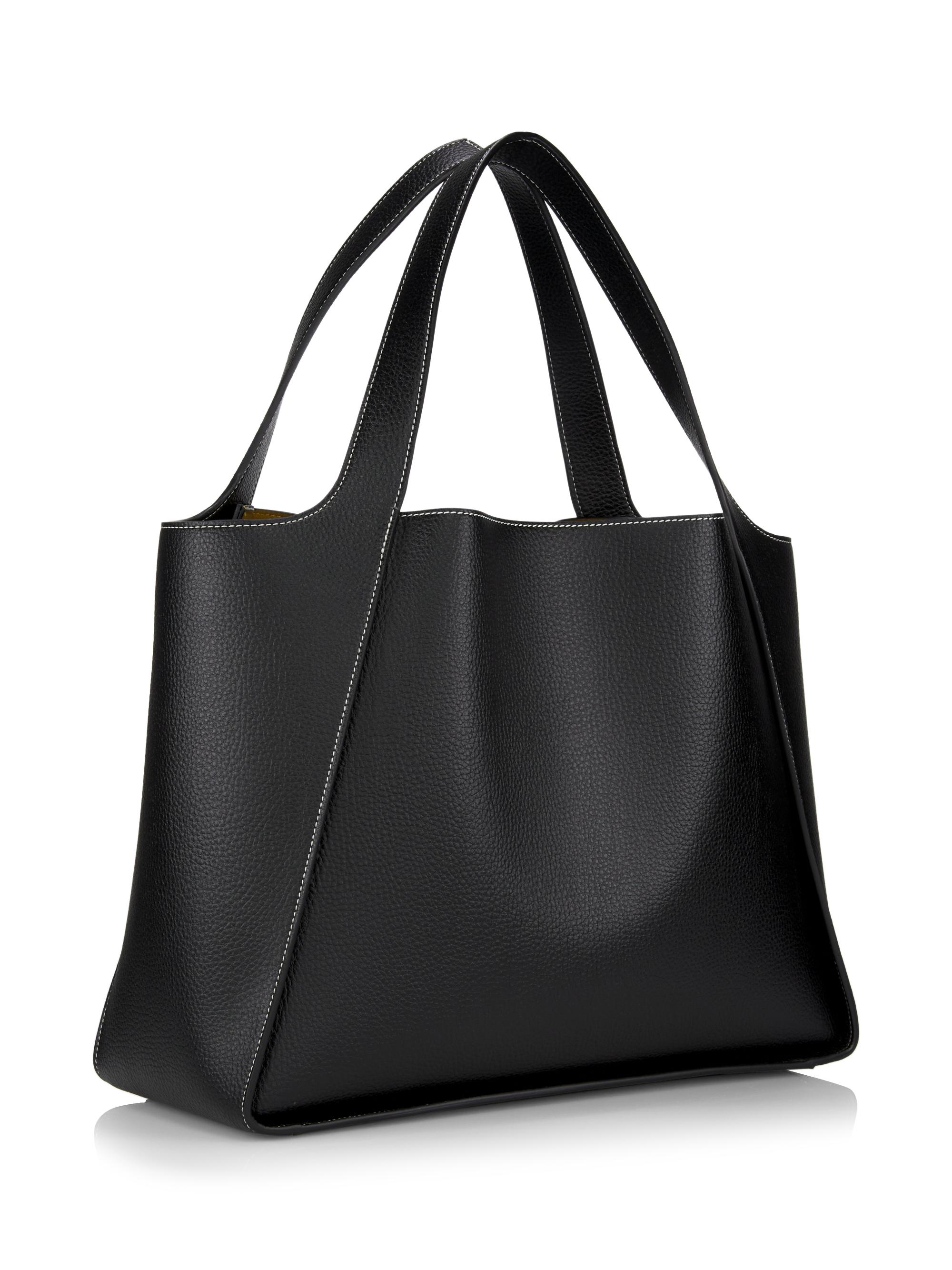 Stella McCartney Stella Logo Grained Leather Tote Bag | Saks Fifth