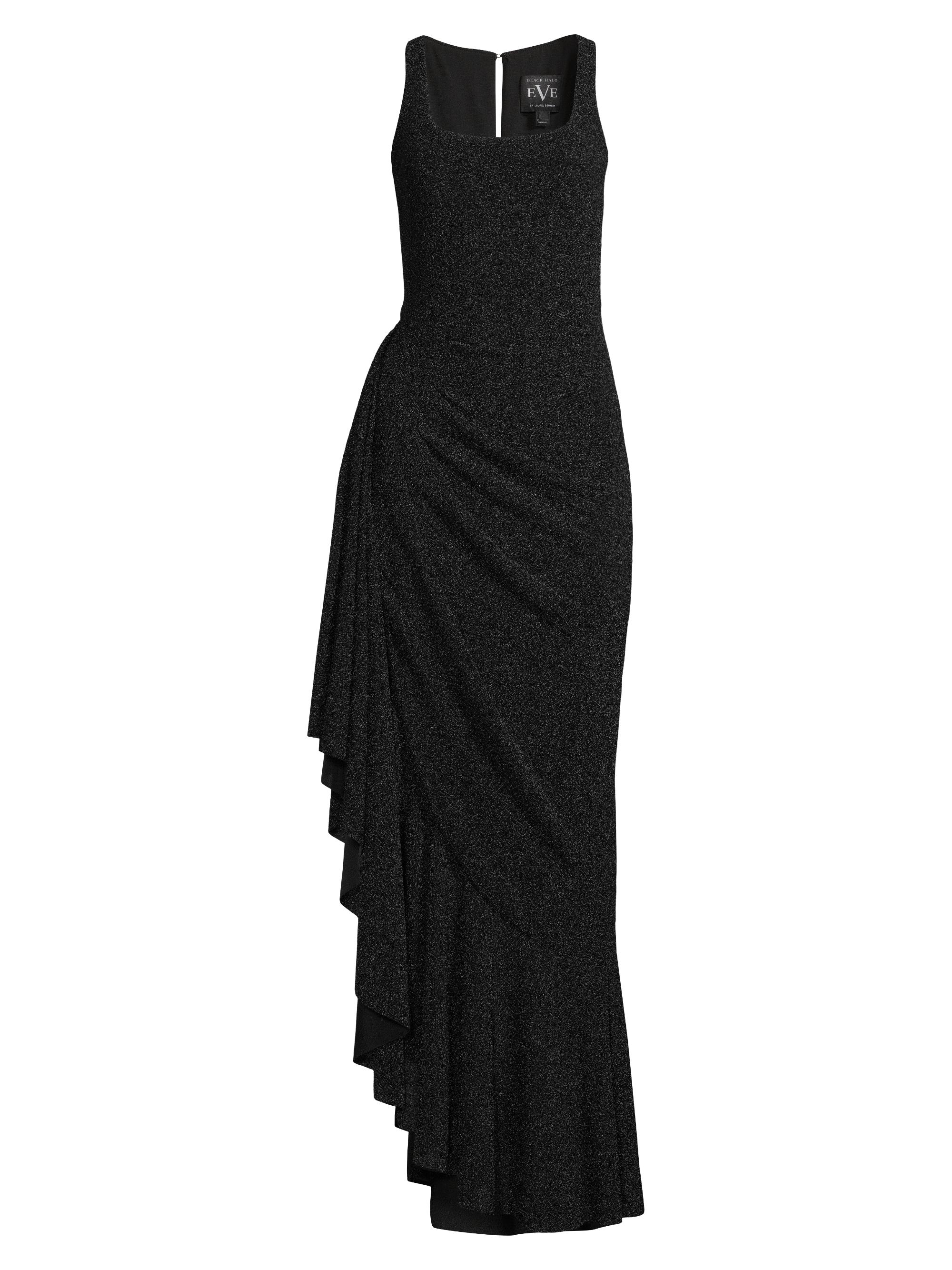 Black Halo Women's Jewel Asymmetric Gown - Black