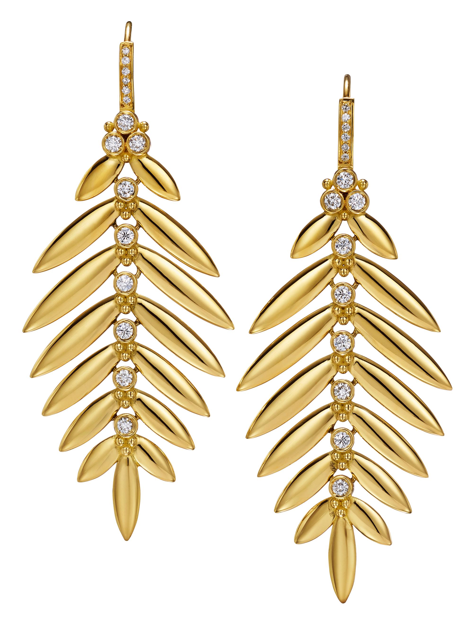Temple St. Clair Women's Florence86 18K Yellow Gold & Diamond Vine Drop Earrings - Yellow Gold