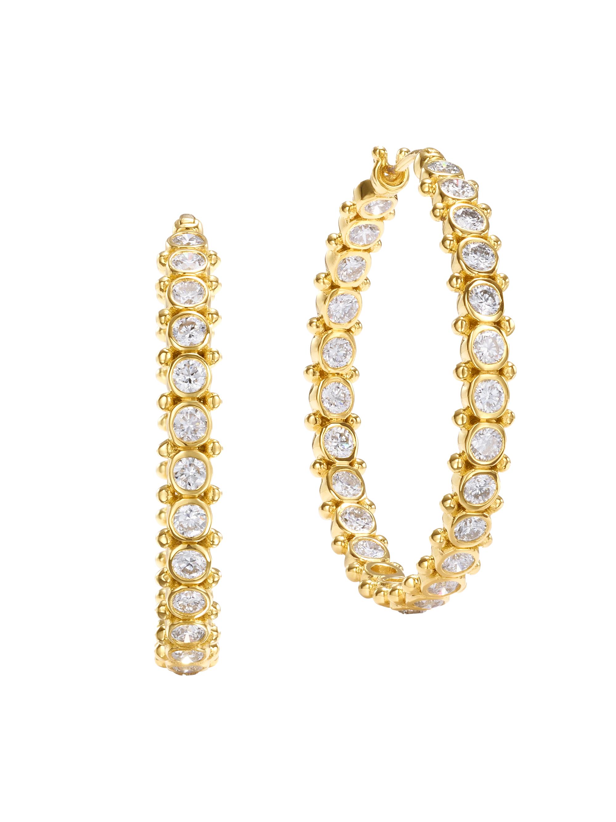 Temple St. Clair Women's Florence86 18K Yellow Gold & Diamond Eternity Hoop Earrings - Yellow Gold