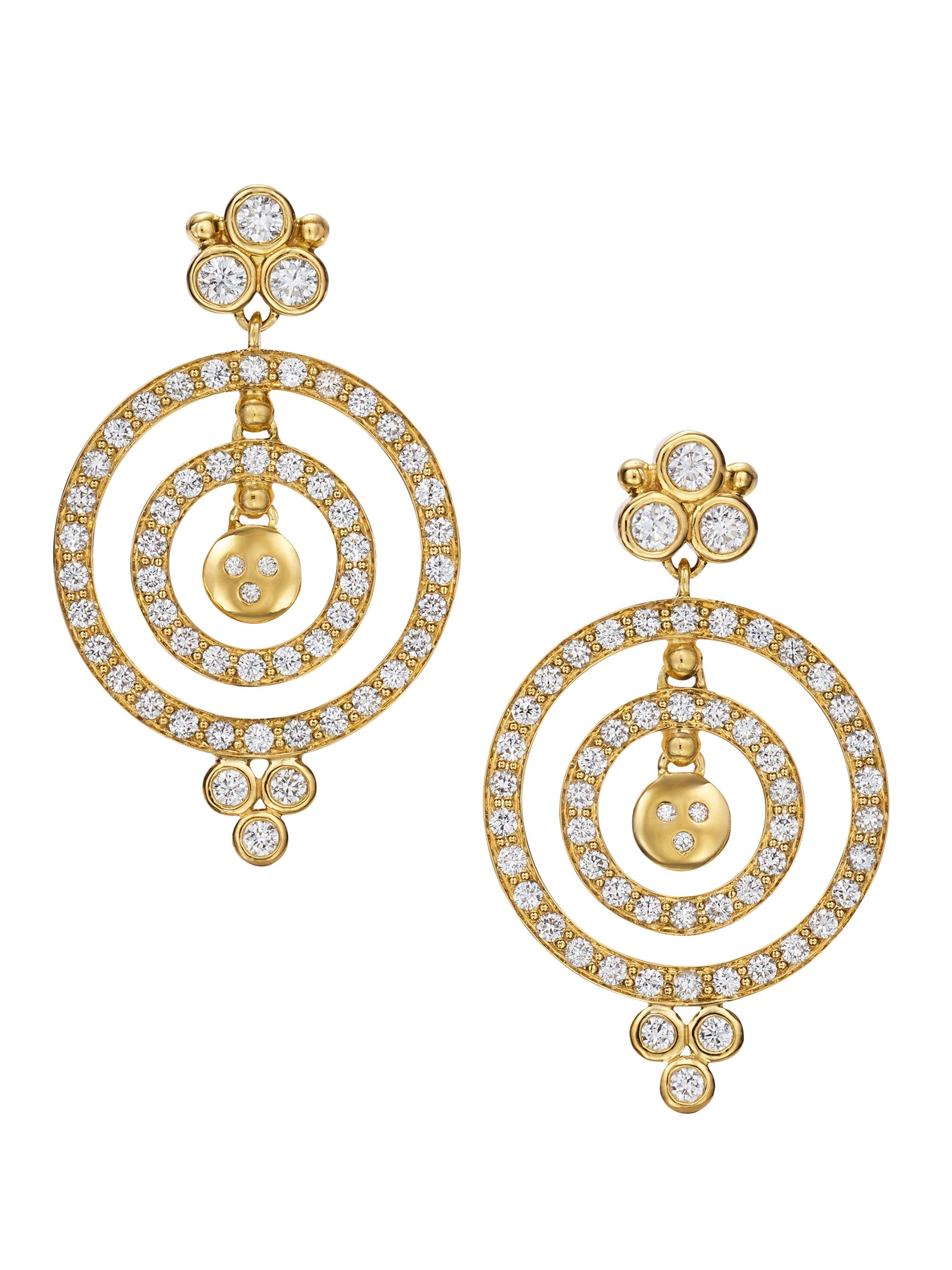 Temple St. Clair Women's Florence86 18K Yellow Gold, Moonstone, & Diamond Drop Earrings - Gold