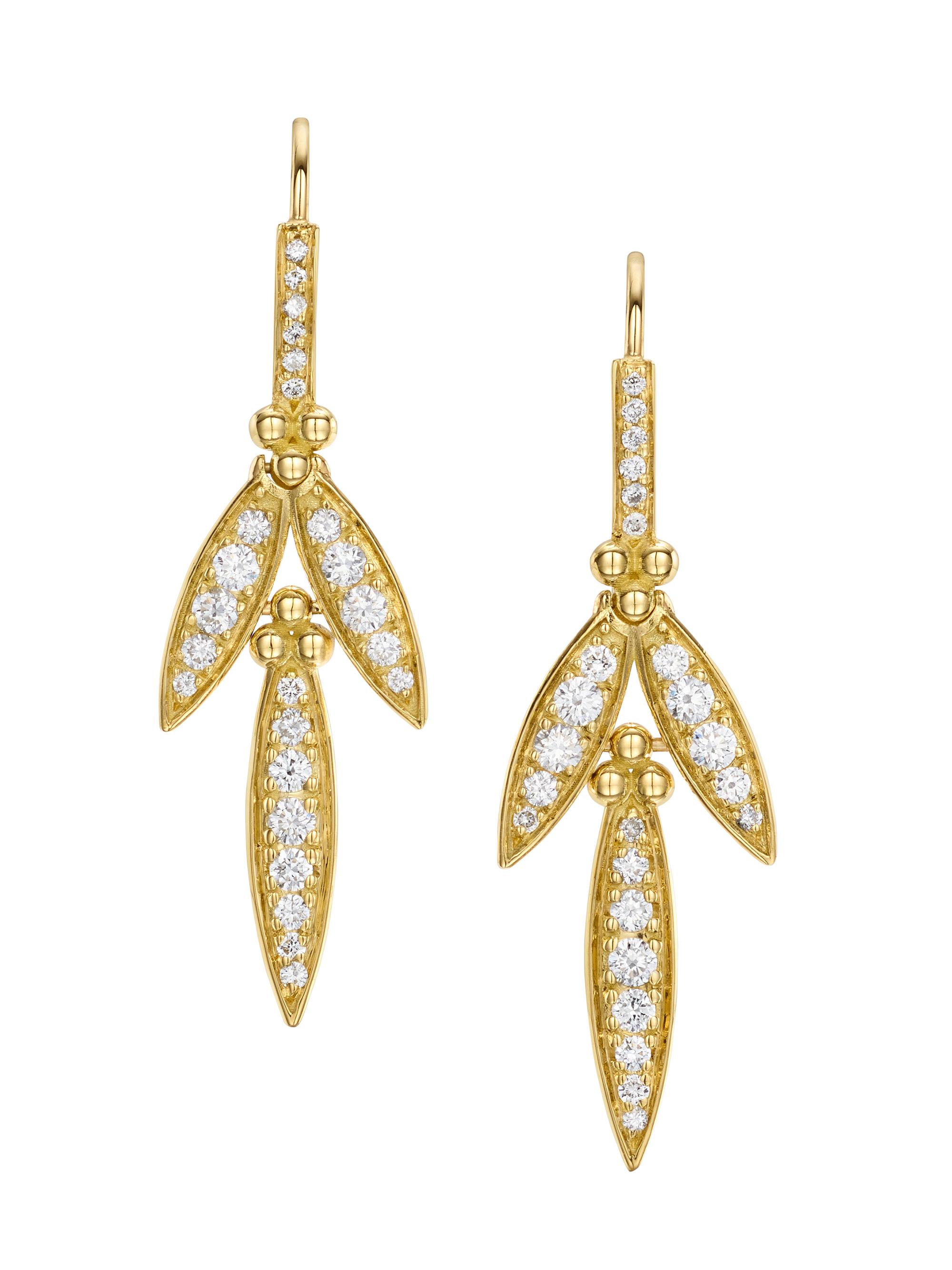 Temple St. Clair Women's Florence86 18K Yellow Gold & Diamond Vine Drop Earrings - Yellow Gold