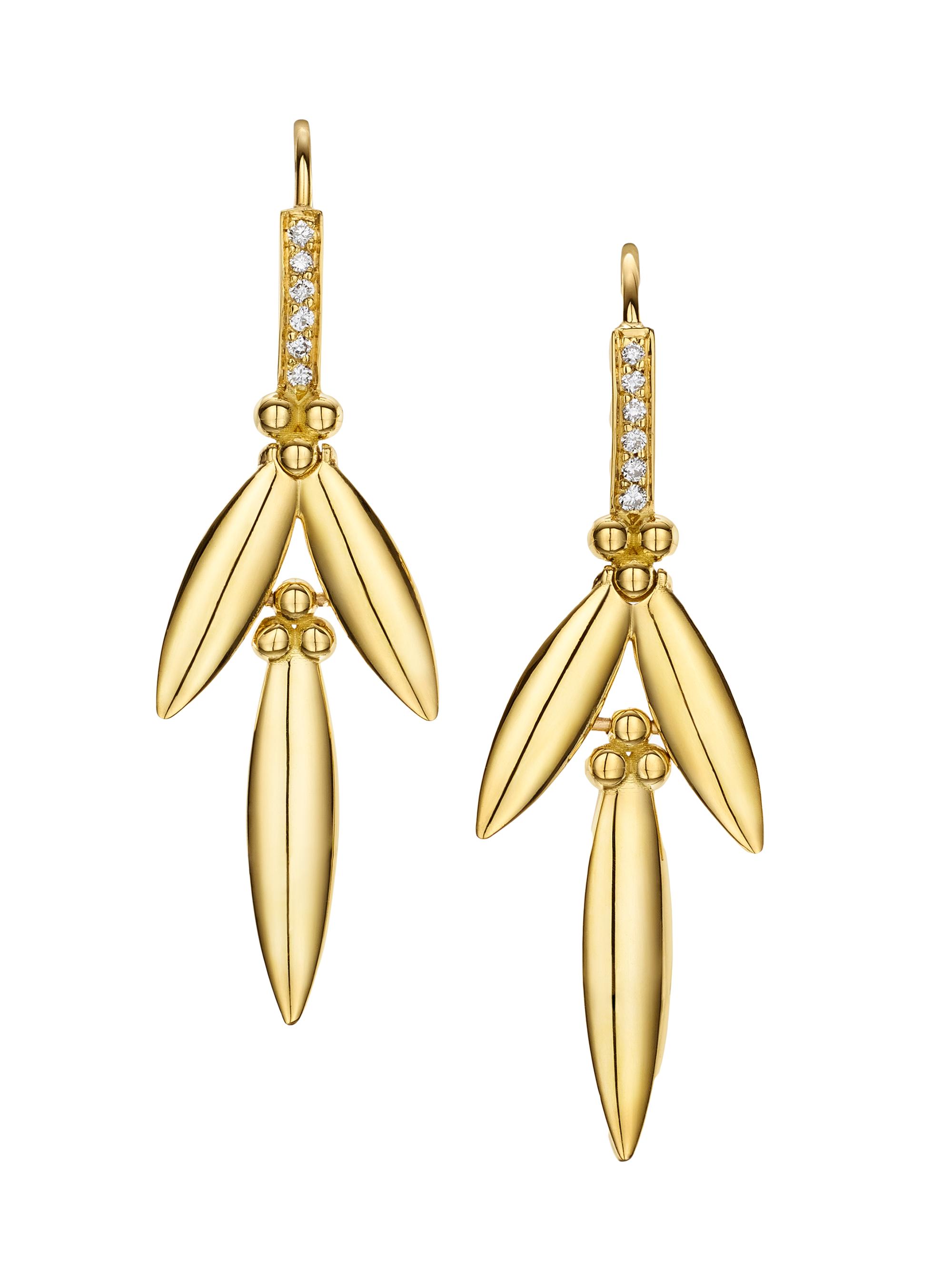 Temple St. Clair Women's Florence86 Vine 18K Yellow Gold & Diamond Drop Earrings - Yellow Gold