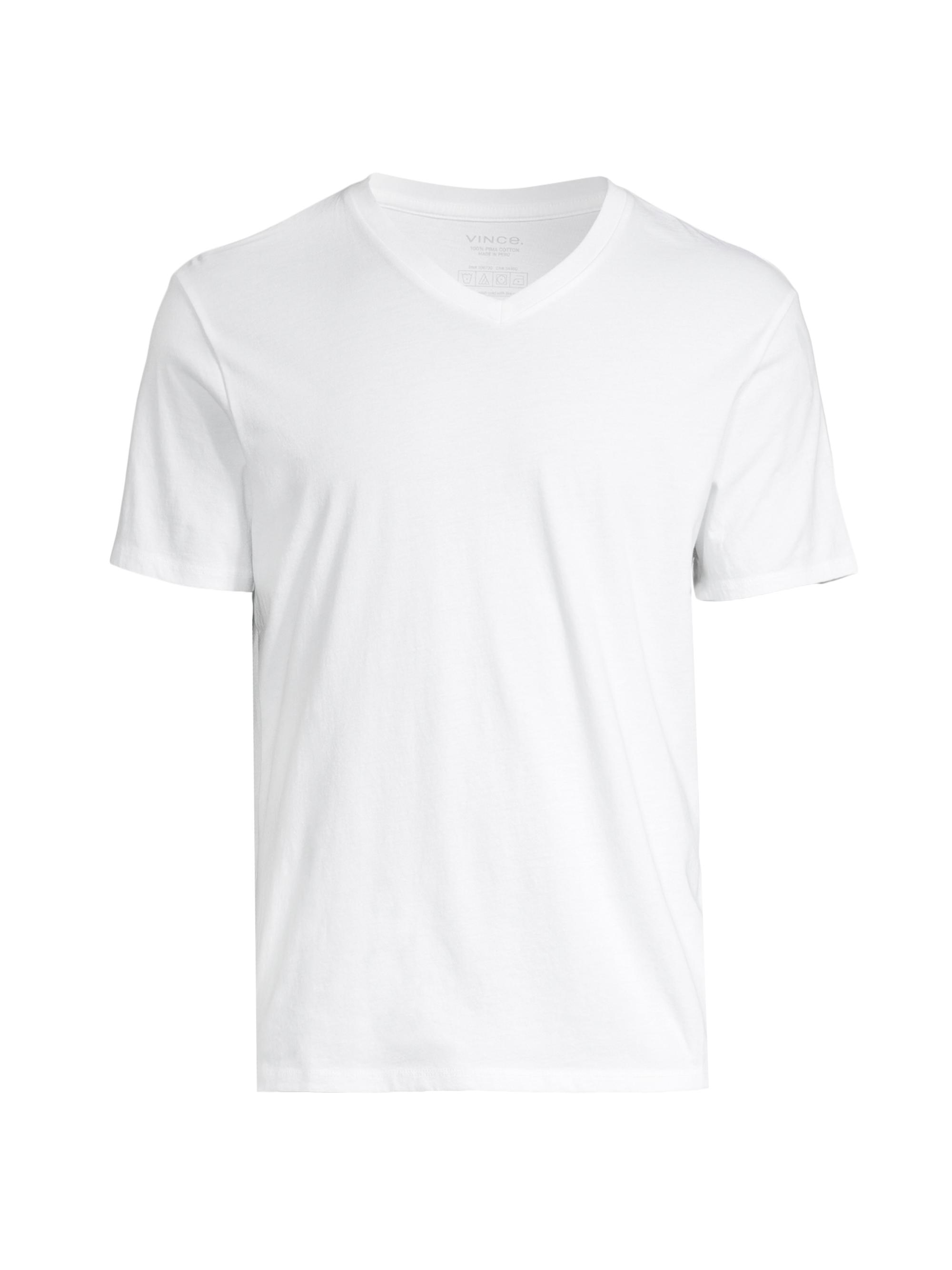 Vince Men's Short-Sleeve V-Neck T-Shirt - Optic White