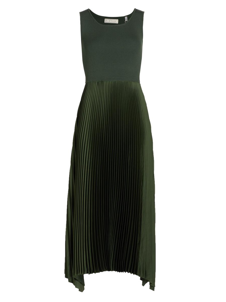 Elie Tahari The Mave Mixed Media Dress | Saks Fifth Avenue