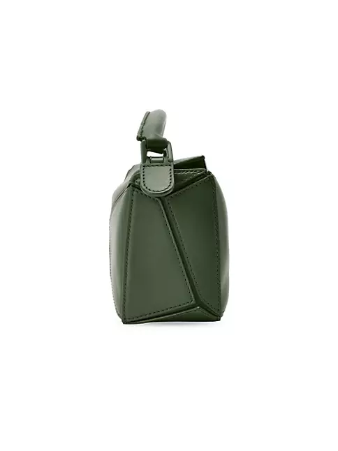 Loewe Green & Off-white Mini Puzzle Bag - Complete Price