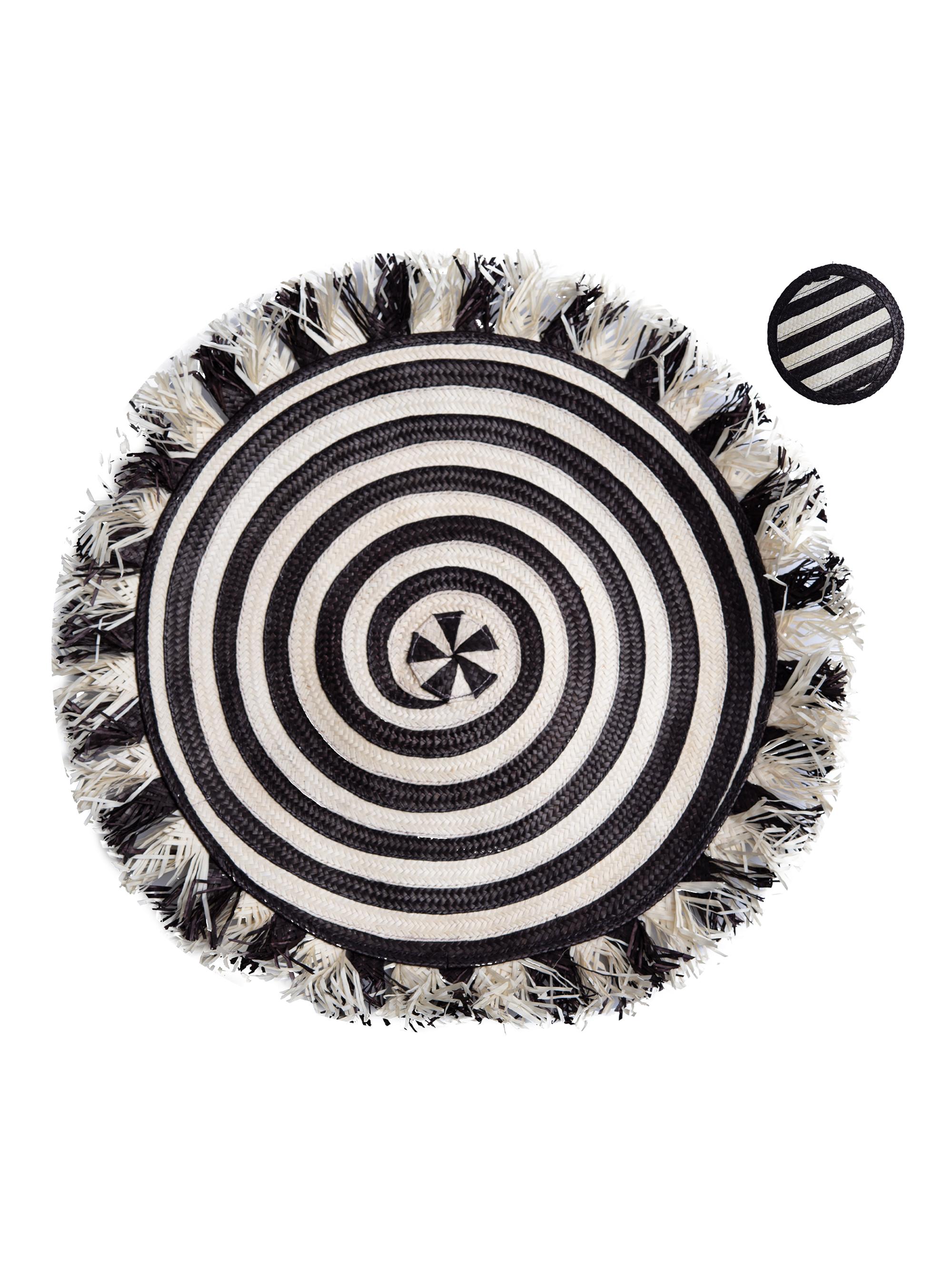 Adriana Castro Zenú 4-Piece Placemat & Coaster Set - Black White