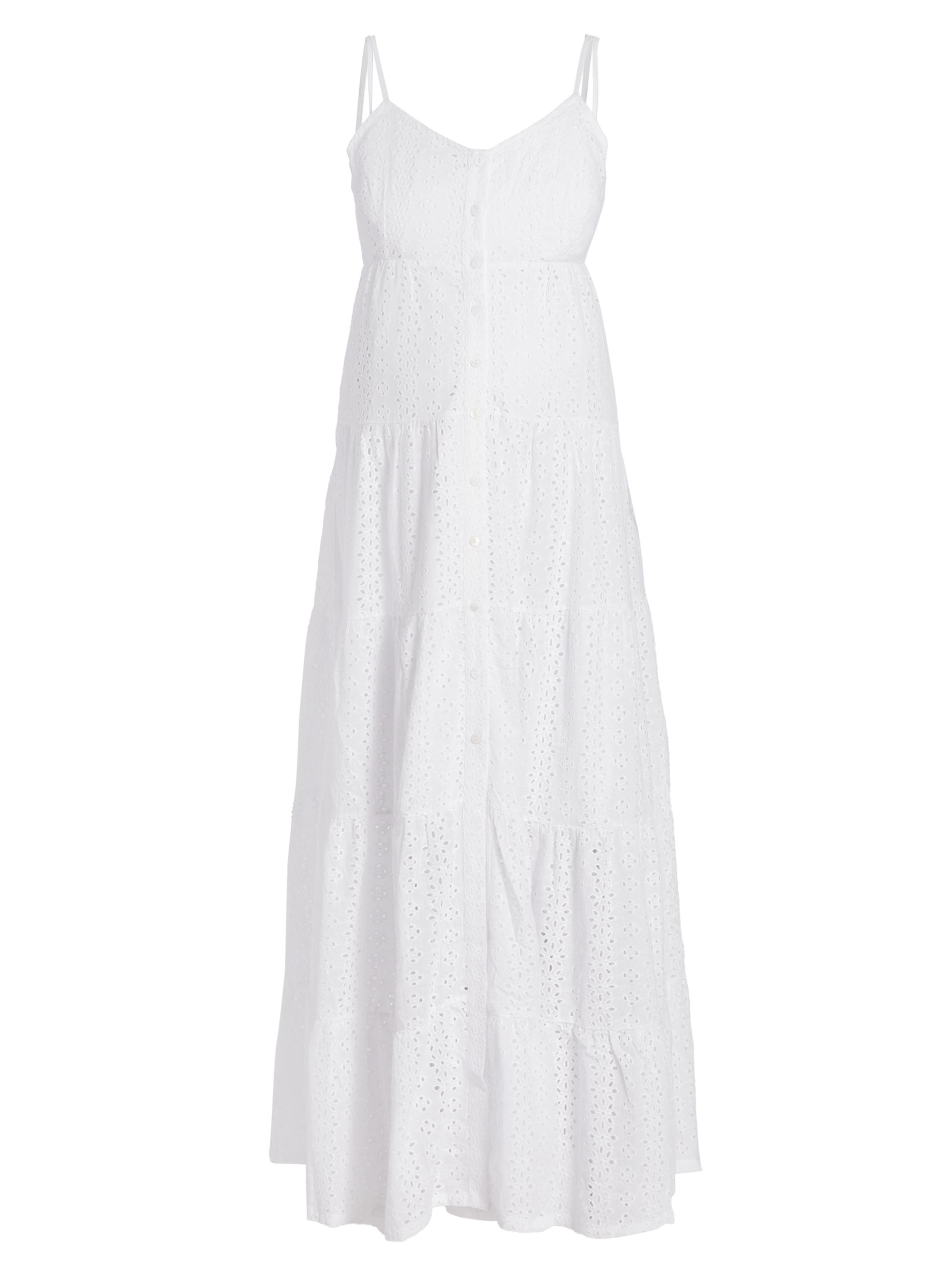 Nom Maternity Women's Lisboa Eyelet Maxi Dress - White