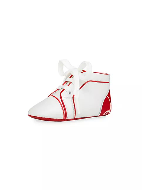 Funnyto Leather Sneakers in White - Christian Louboutin Kids