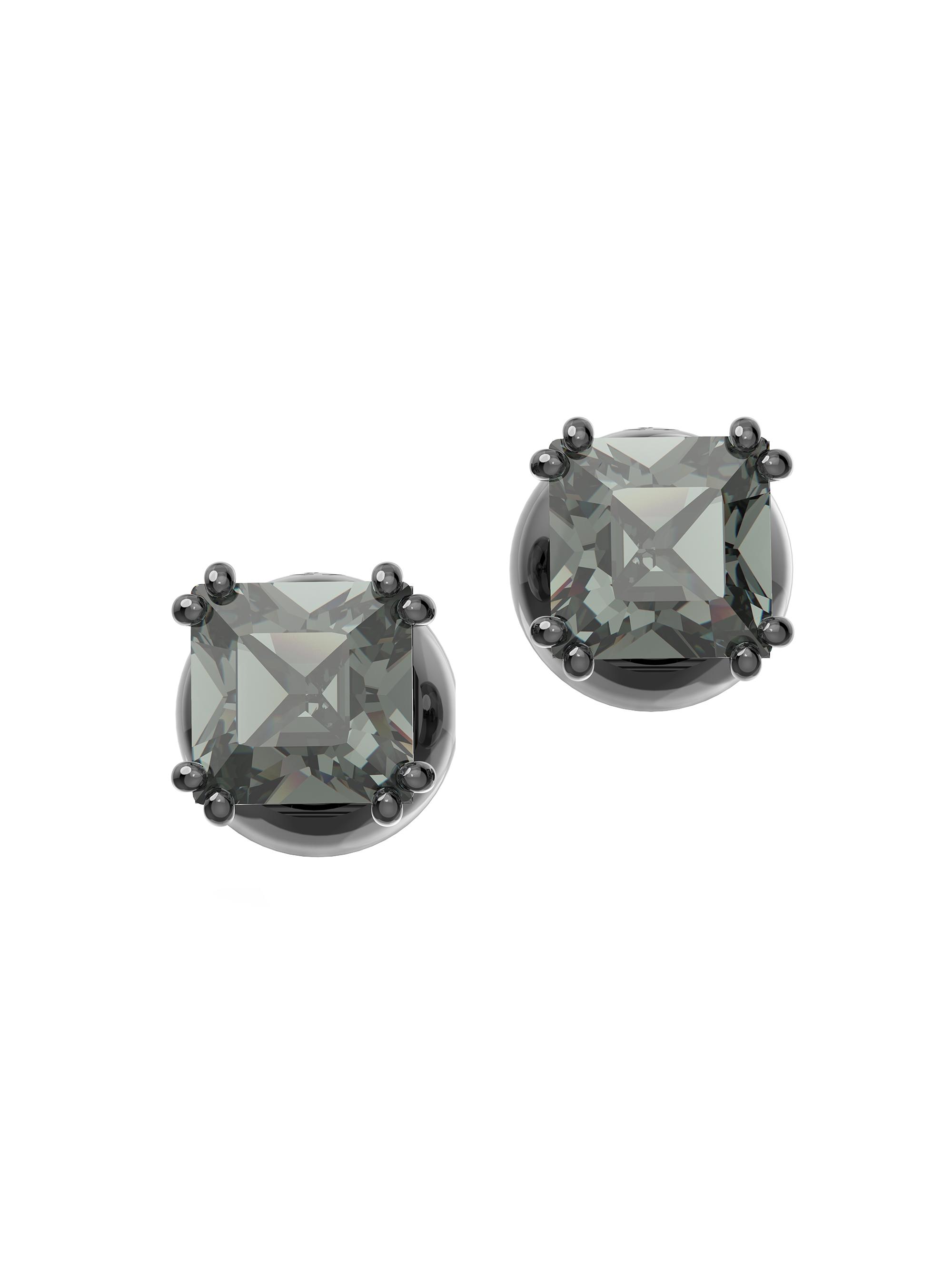 Swarovski Women's Millenia Ruthenium-Plated & Crystal Stud Earrings - Black