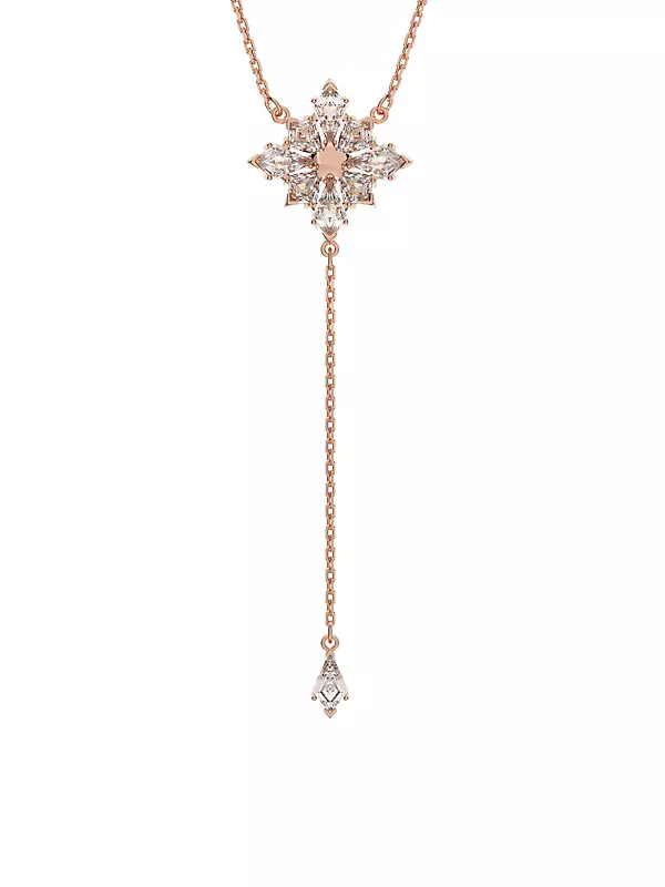 Swarovski Pink Faithful Swan Pendant With Chain Necklace