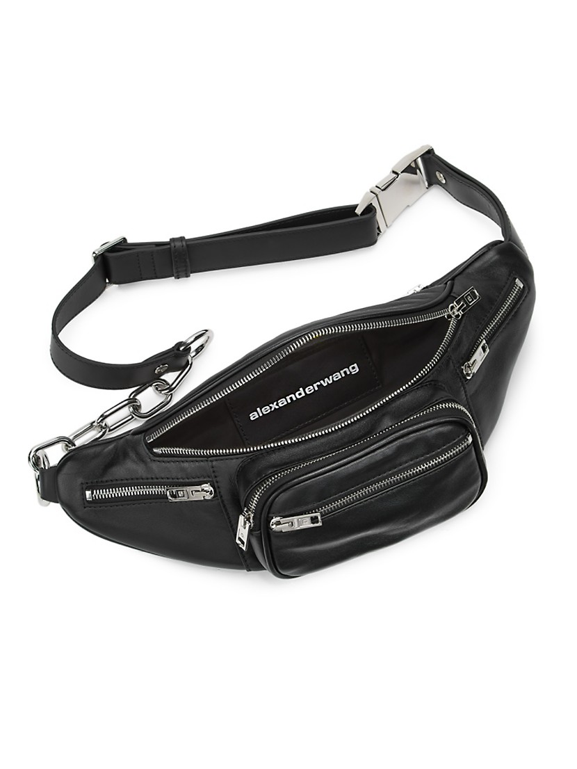 Shop Alexander Wang Attica Chain-Detailed Leather Belt Bag Shop Alexander Wang Attica Chain-Detailed Leather Belt Bag