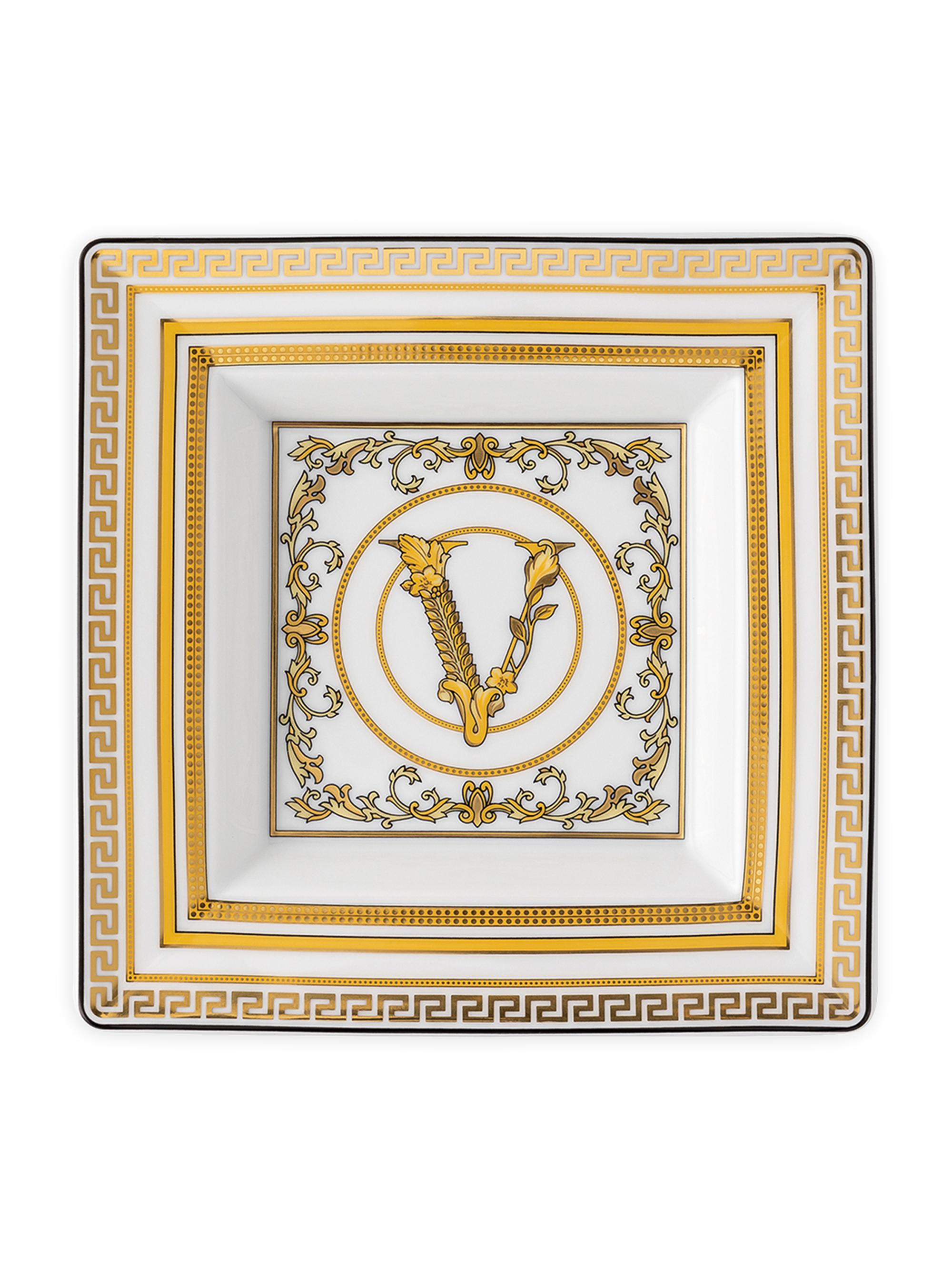 Rosenthal Meets Versace Virtus Gala White Porcelain Tray - White