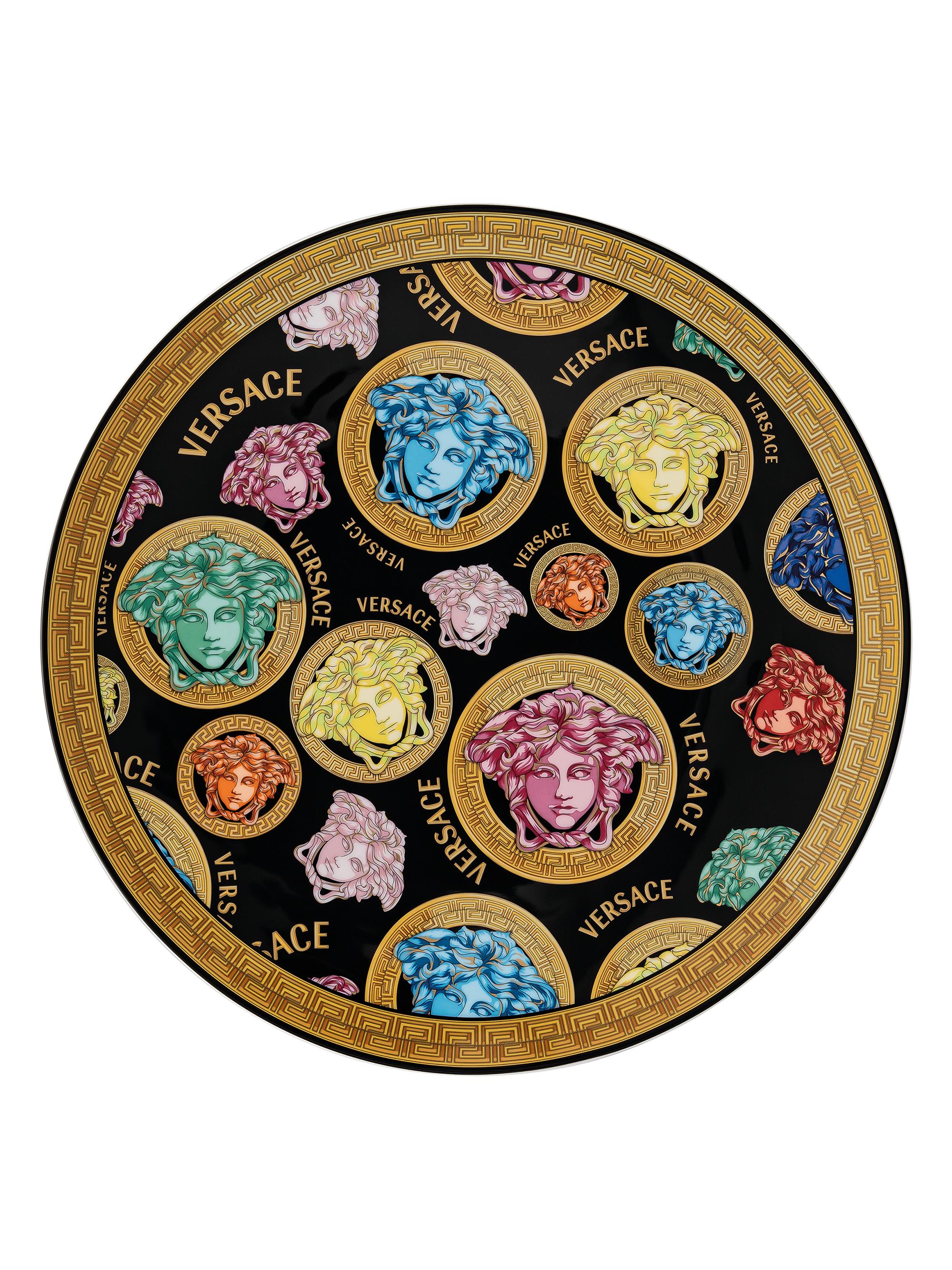 Rosenthal Meets Versace Medusa Amplified Multicolor Porcelain Service Plate