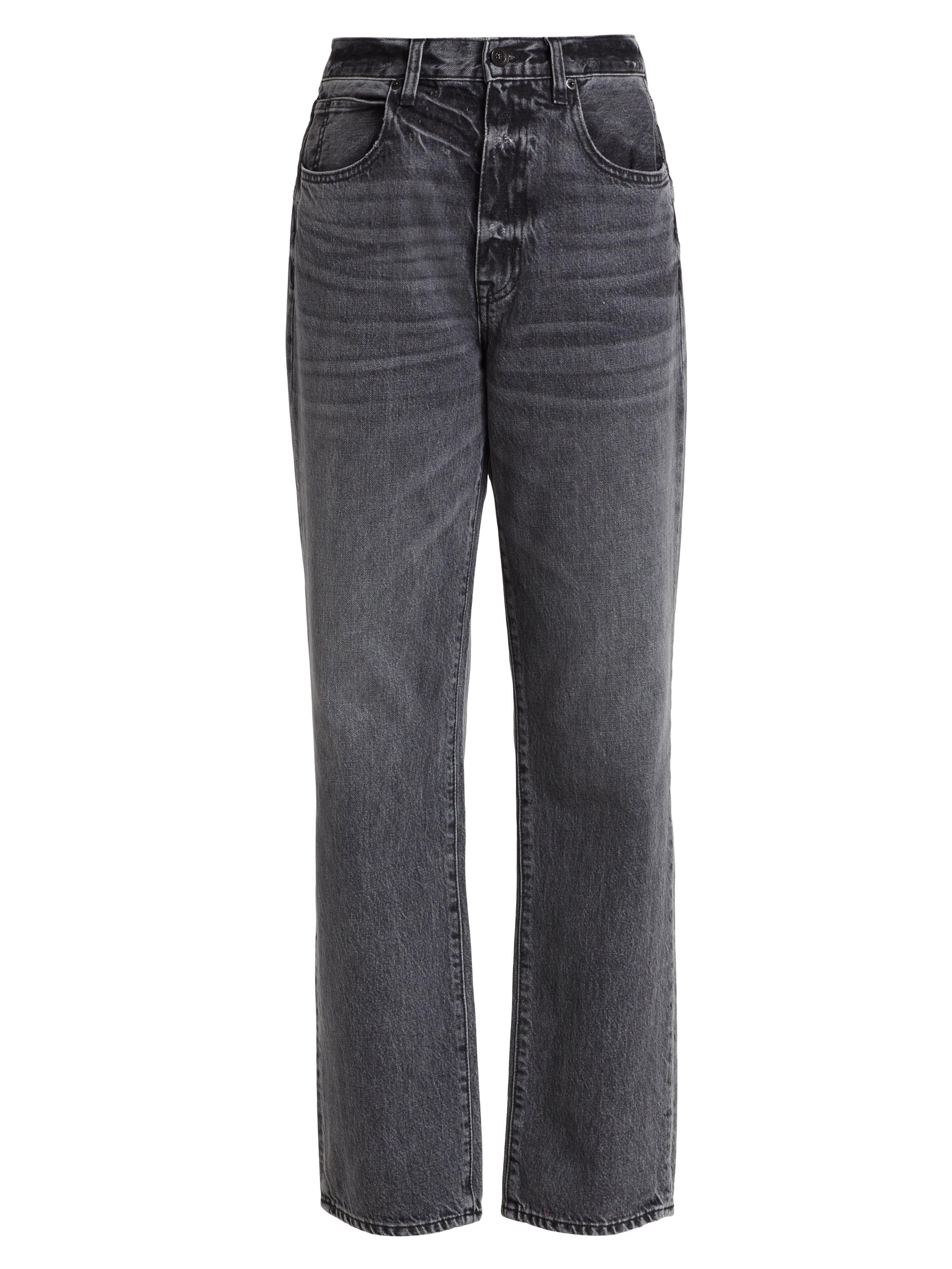 SLVRLAKE Women's Brooklyn Mid-Rise Relaxed-Fit Jeans - Black Coal