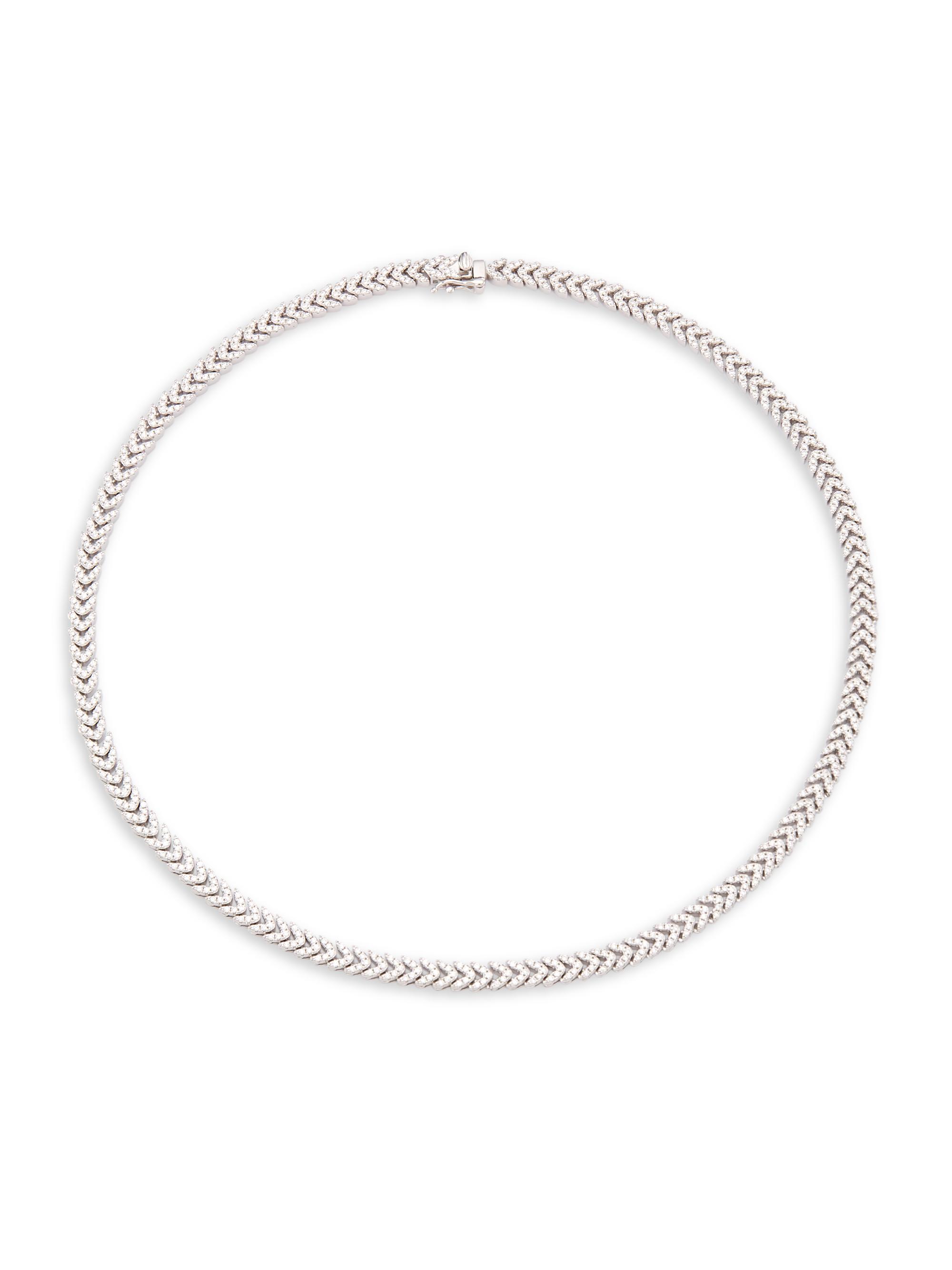 Shashi Women's Kailsta 14K White Gold-Plated Cubic Zirconia Necklace - Silver