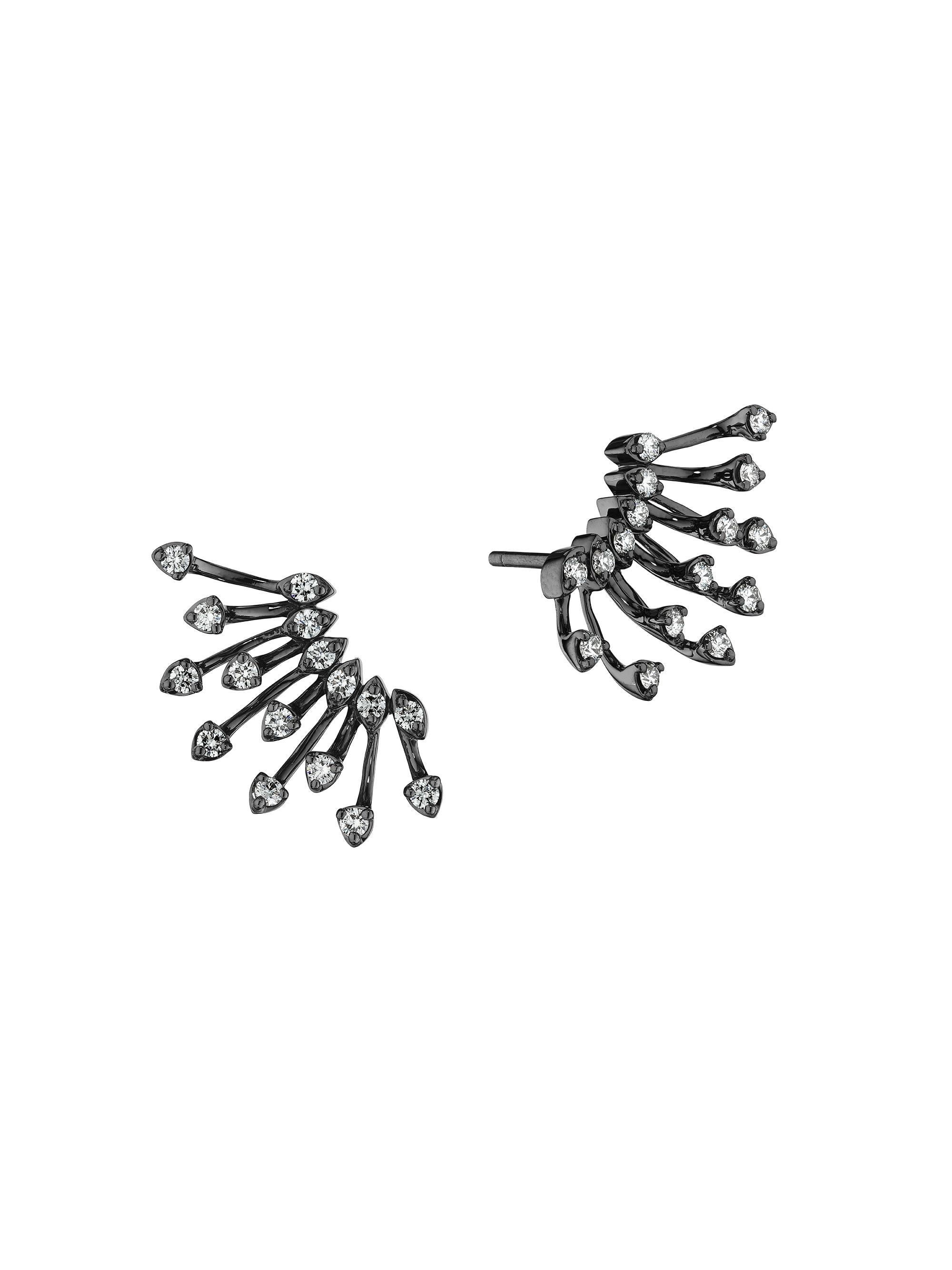 Hueb Women's Luminus Black Rhodium & 0.55 TCW Diamond Stud Earrings - Black Gold