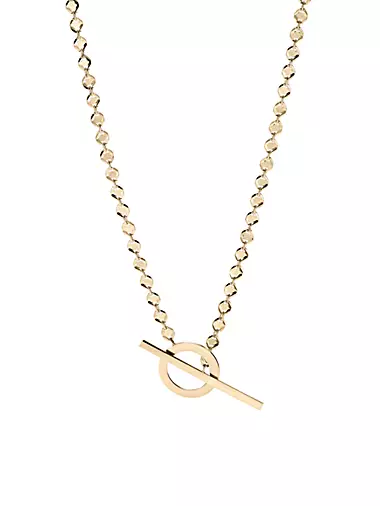 14K Yellow Gold Miami Link Toggle Necklace