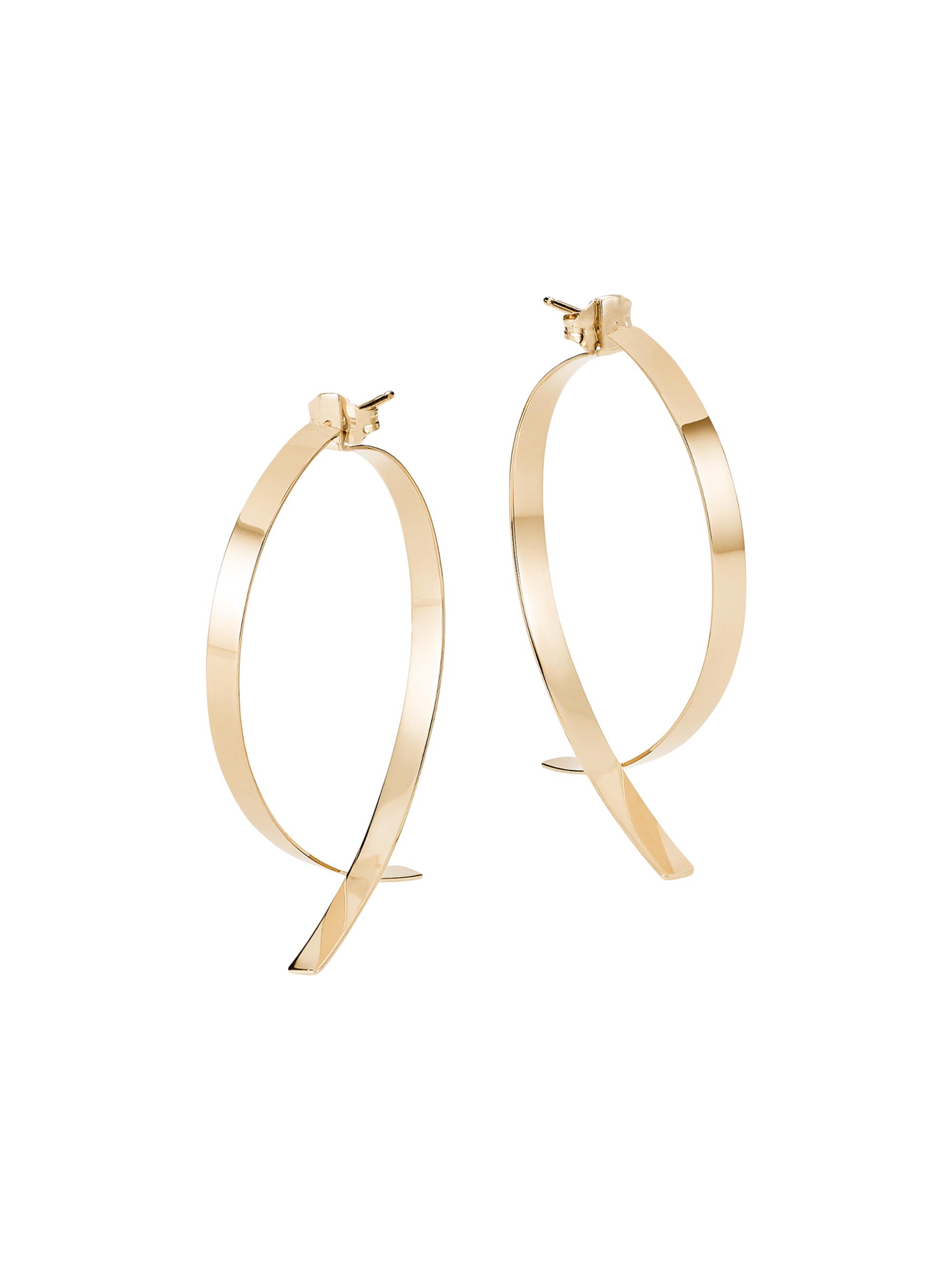 Lana Women's Upside Down 14K Gold Hoops - Yellow Gold