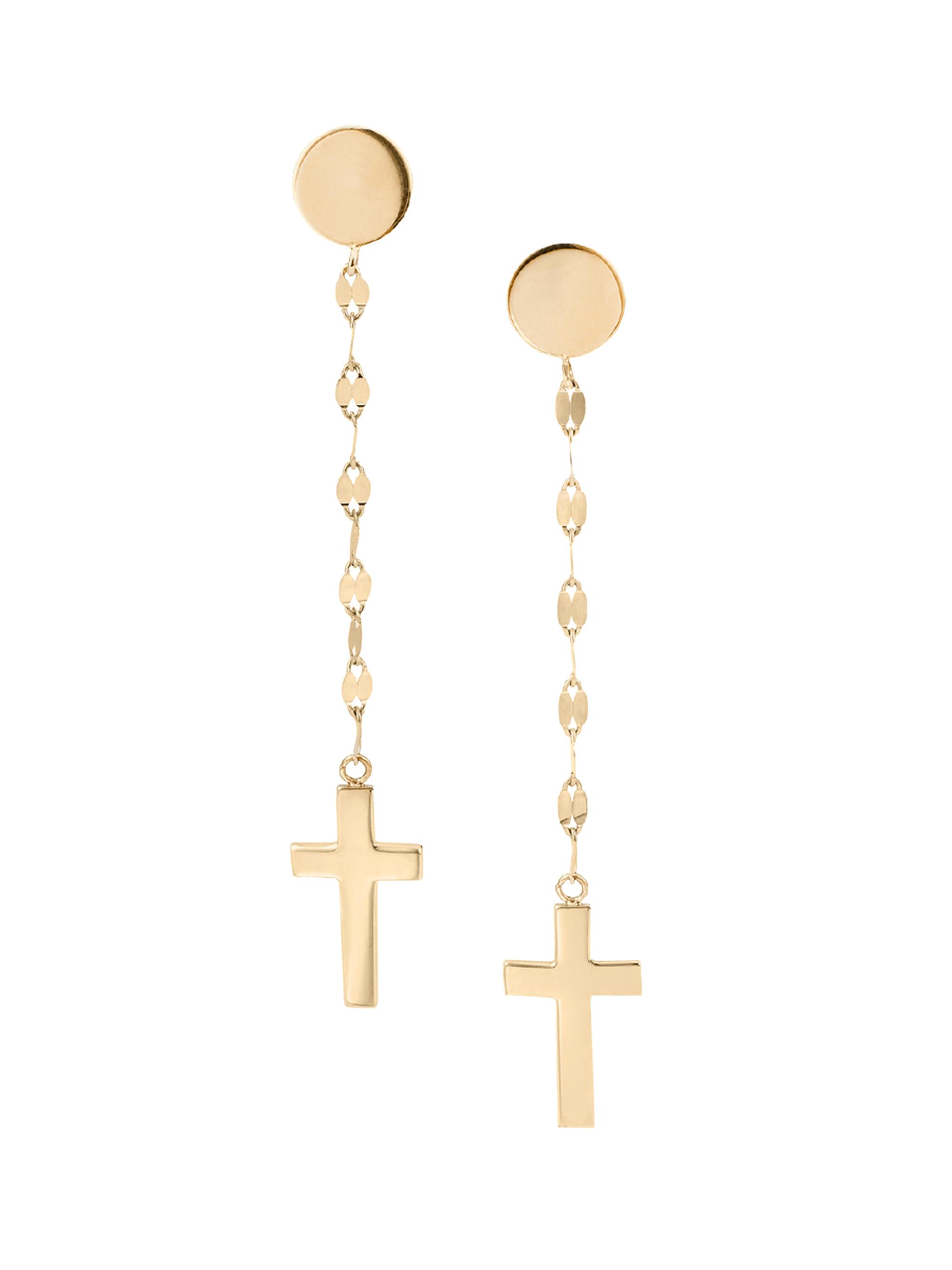 Lana Women's Blake 14K Yellow Gold Cross Earrings - Yellow Gold